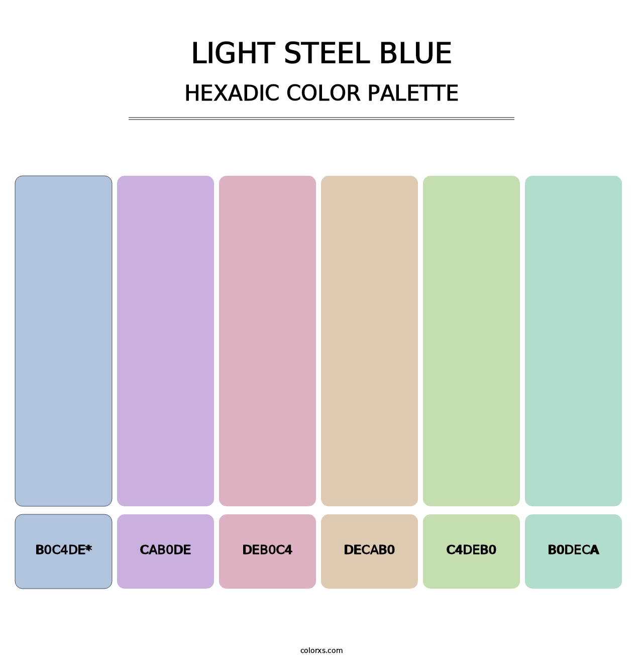 Light Steel Blue - Hexadic Color Palette
