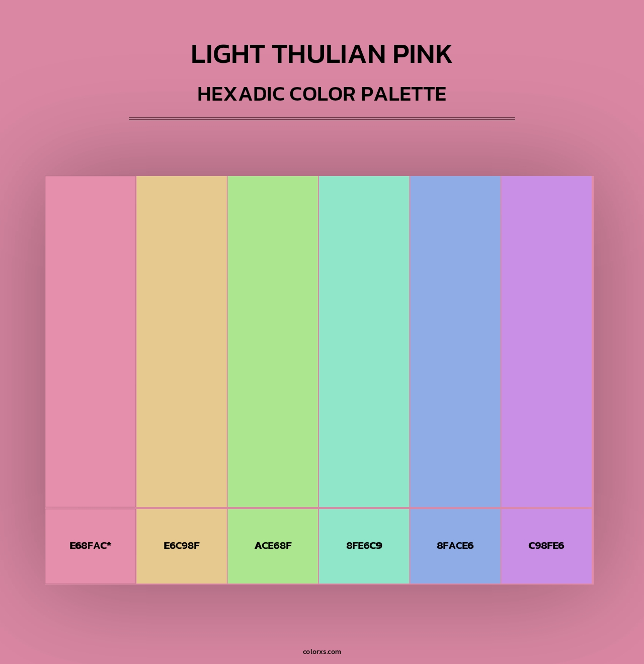 Light Thulian pink - Hexadic Color Palette