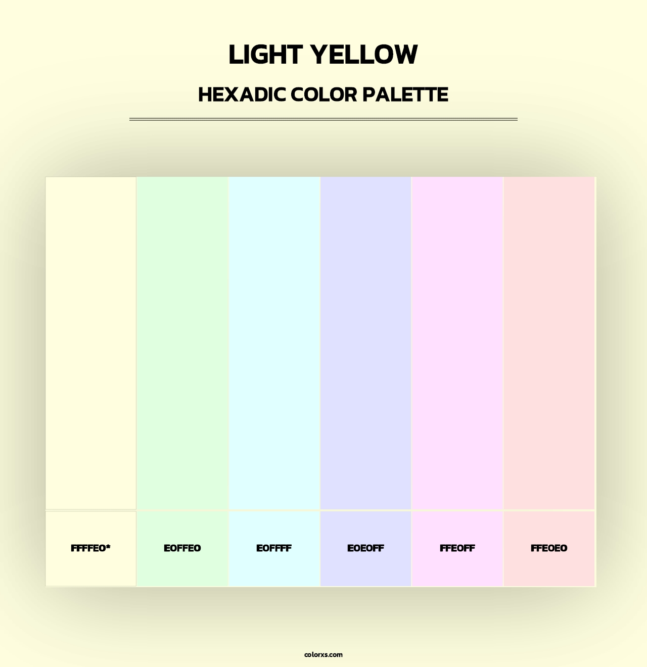 Light yellow - Hexadic Color Palette