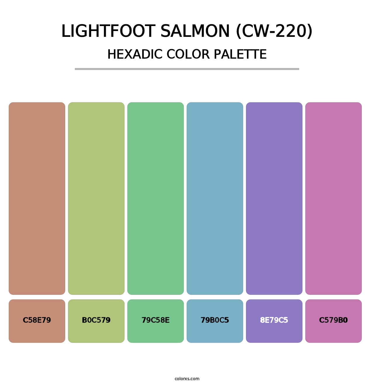 Lightfoot Salmon (CW-220) - Hexadic Color Palette