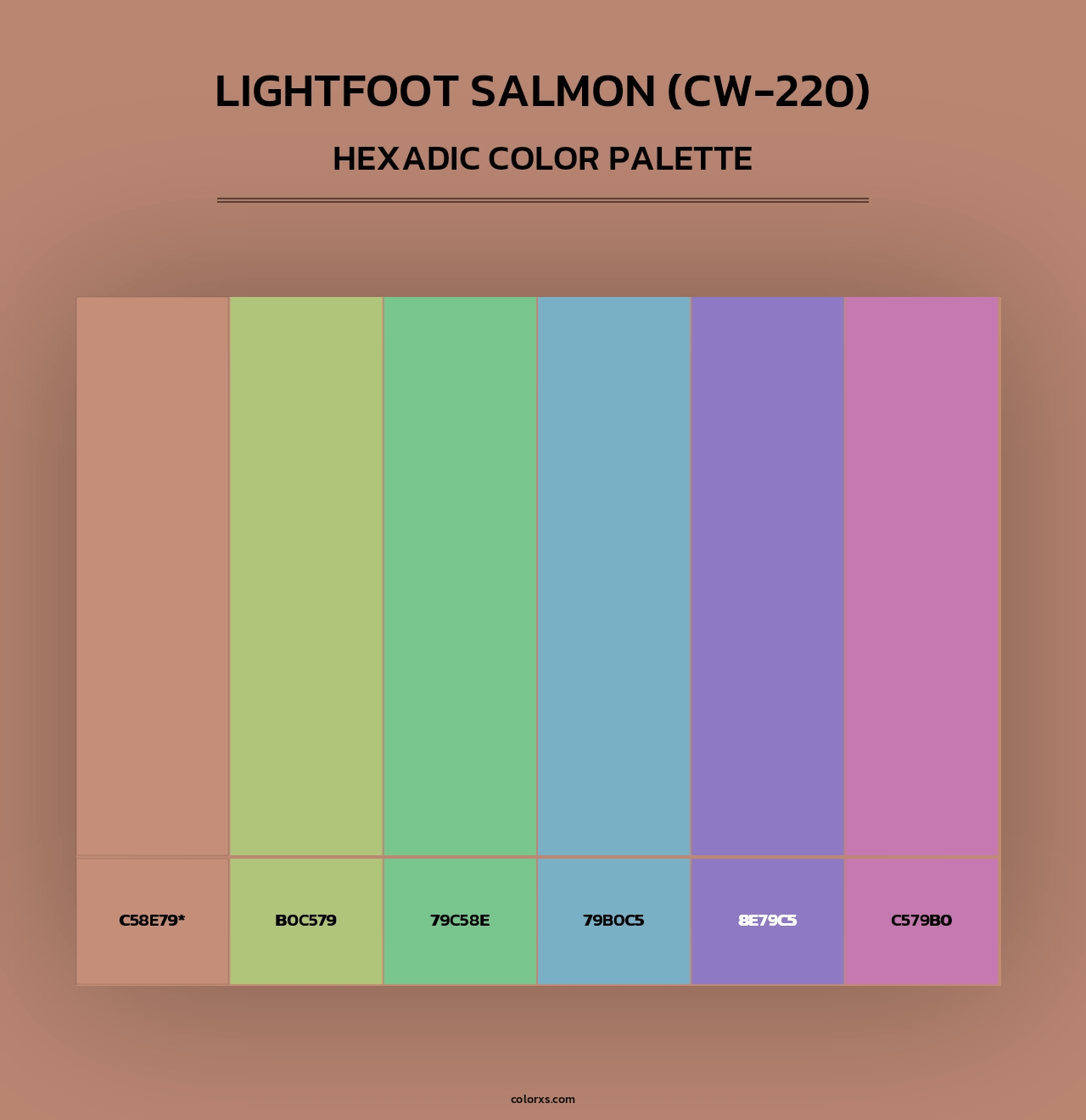 Lightfoot Salmon (CW-220) - Hexadic Color Palette