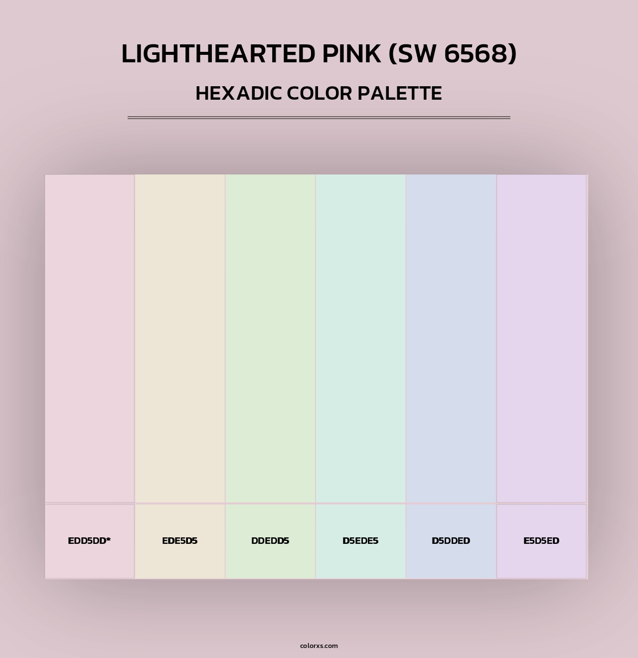 Lighthearted Pink (SW 6568) - Hexadic Color Palette