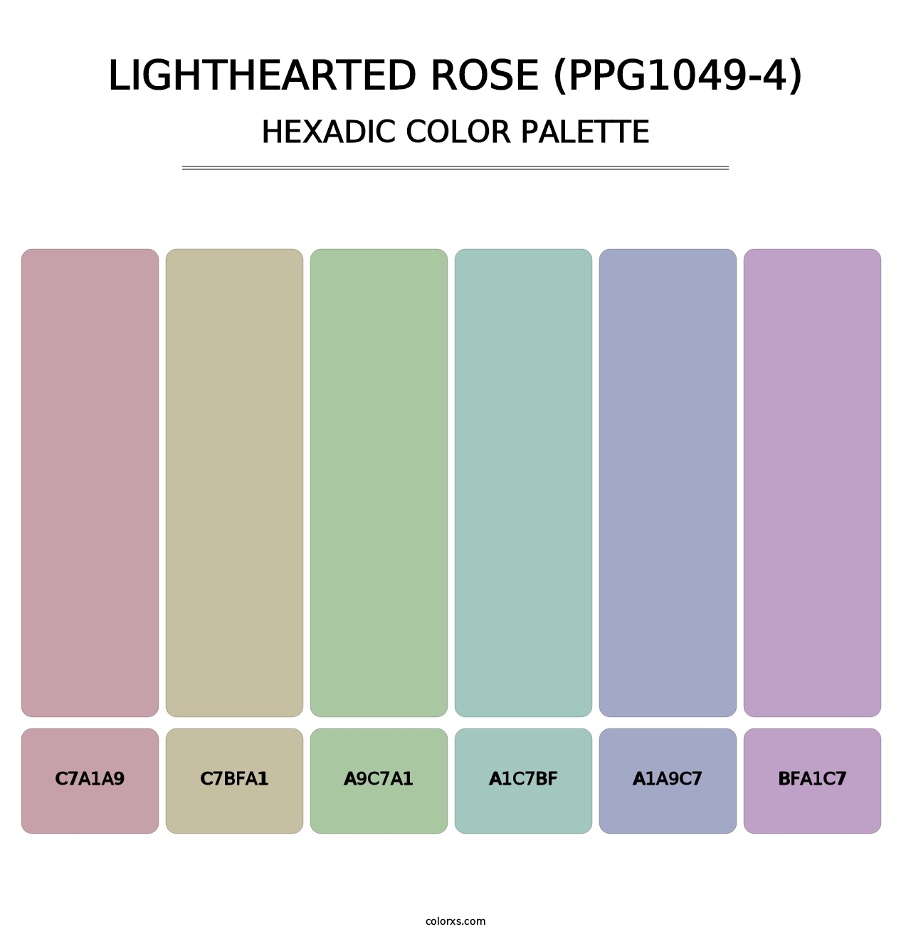 Lighthearted Rose (PPG1049-4) - Hexadic Color Palette