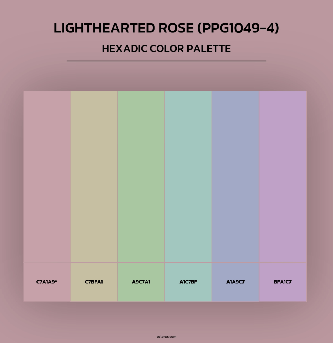 Lighthearted Rose (PPG1049-4) - Hexadic Color Palette