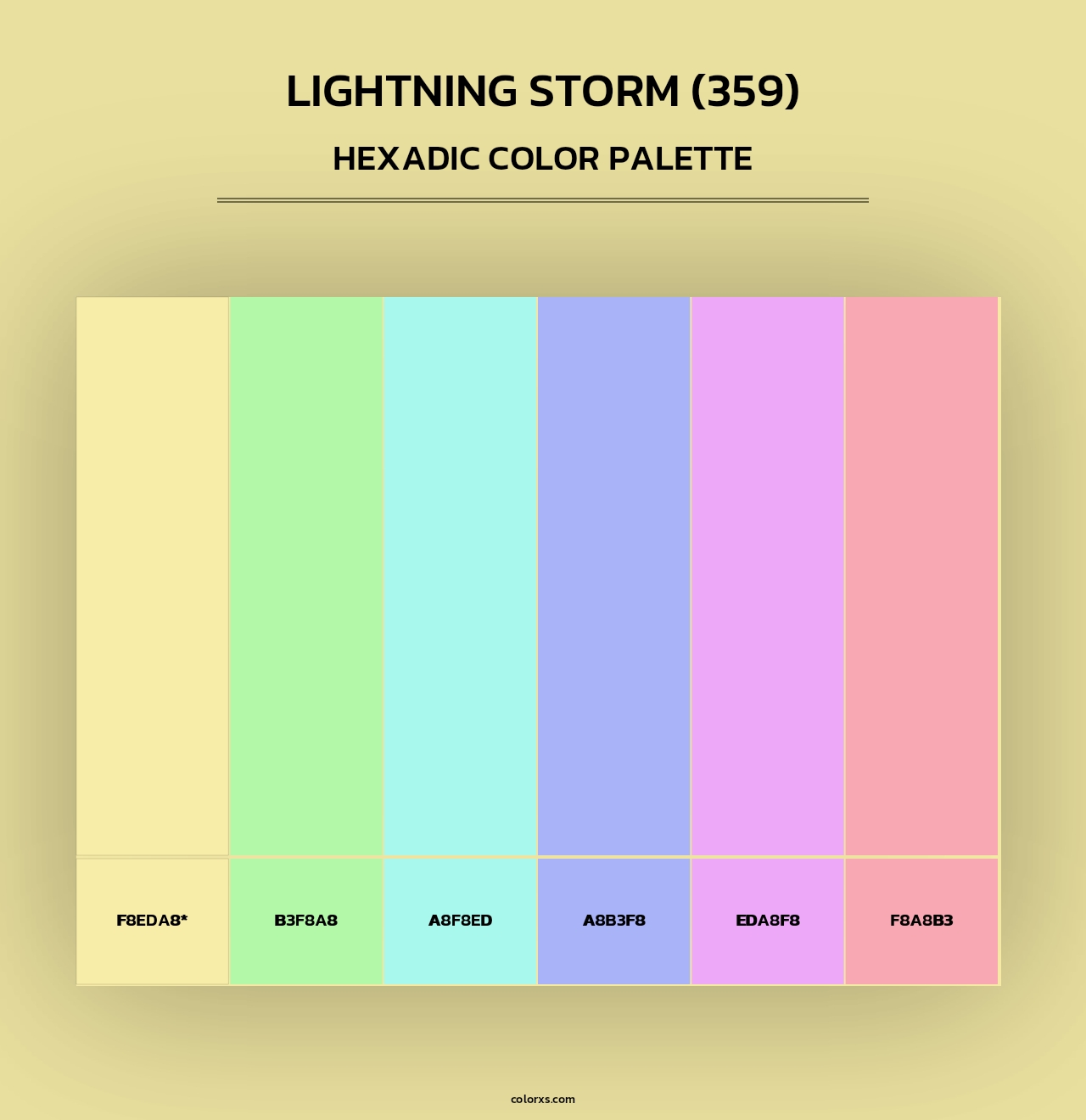 Lightning Storm (359) - Hexadic Color Palette