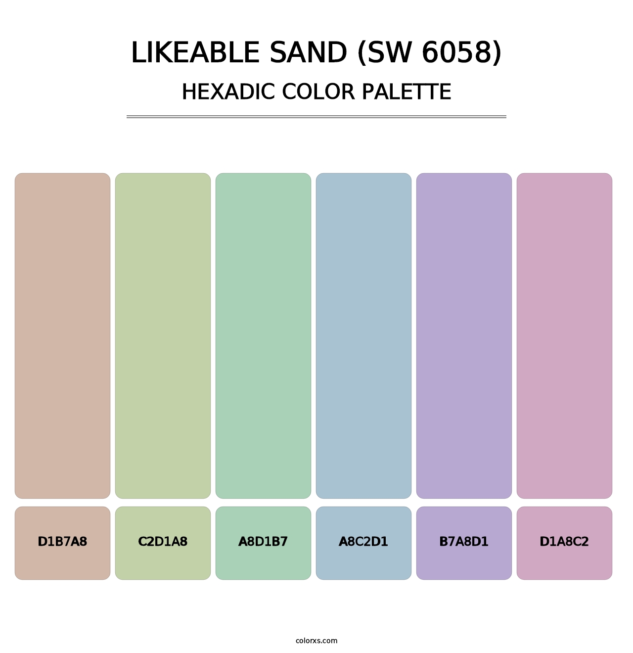 Likeable Sand (SW 6058) - Hexadic Color Palette
