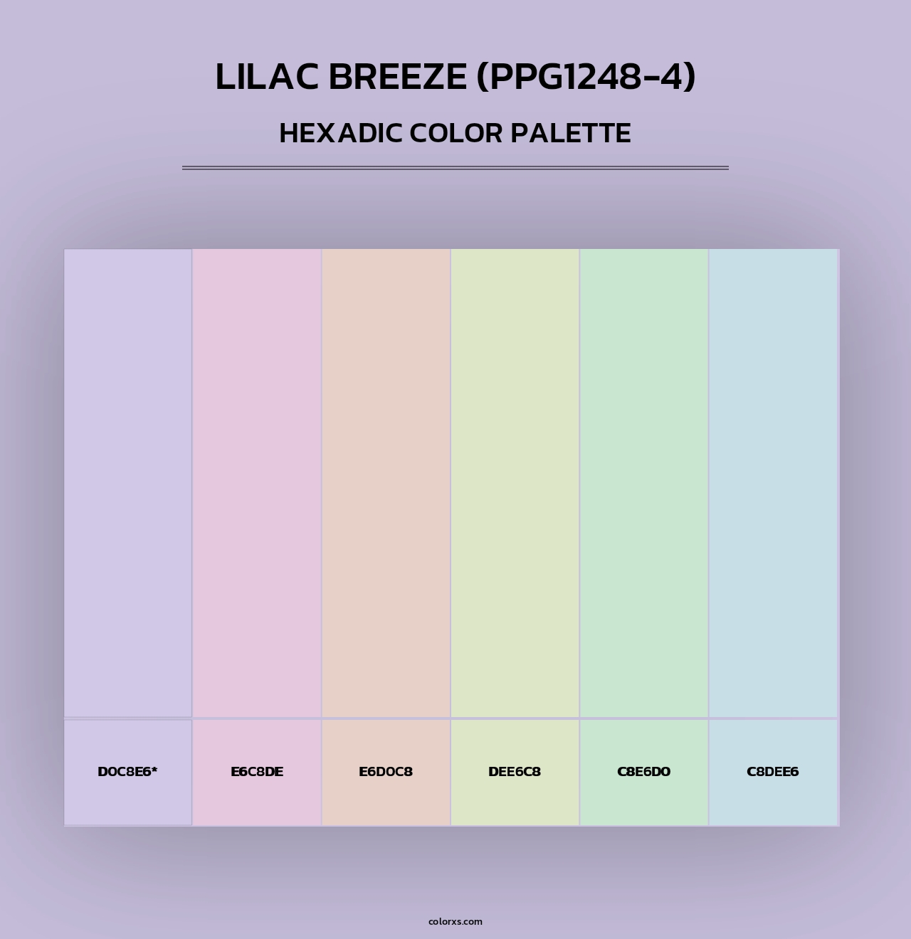 Lilac Breeze (PPG1248-4) - Hexadic Color Palette