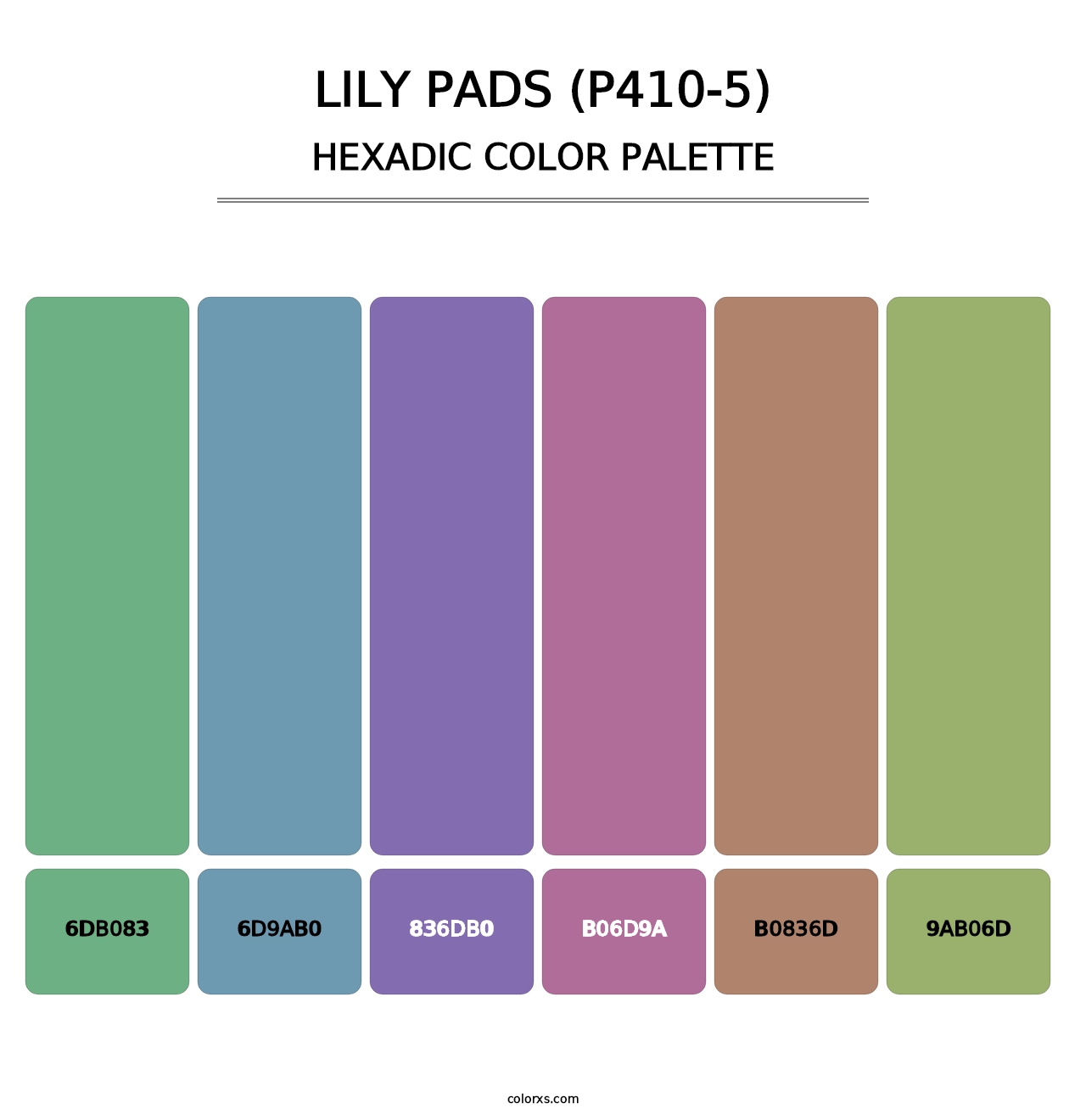 Lily Pads (P410-5) - Hexadic Color Palette