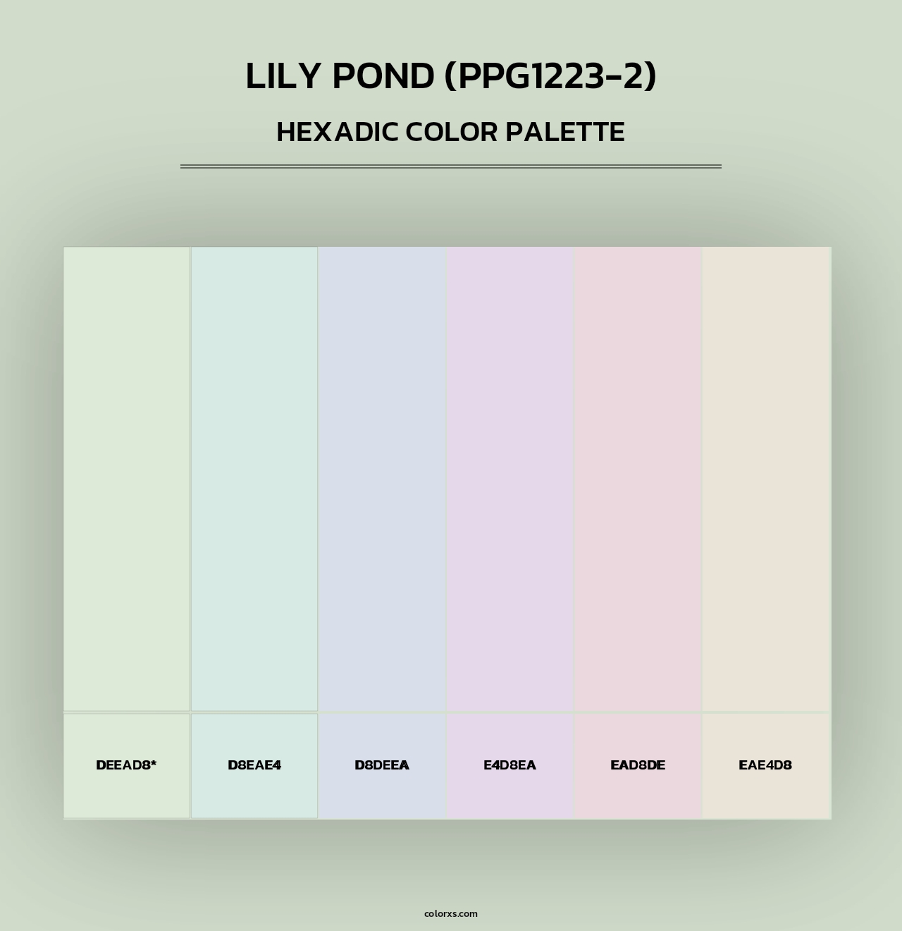 Lily Pond (PPG1223-2) - Hexadic Color Palette
