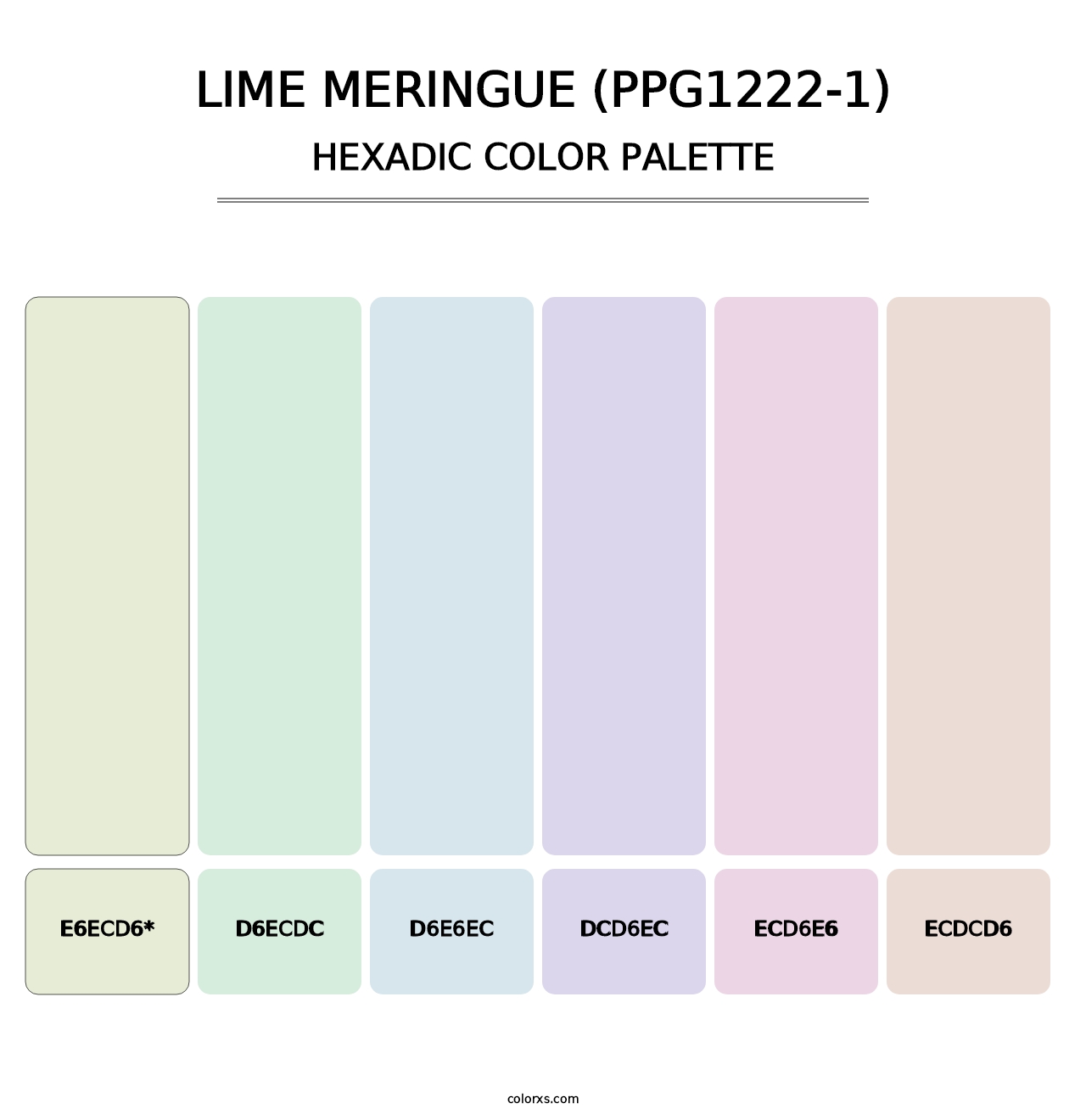 Lime Meringue (PPG1222-1) - Hexadic Color Palette