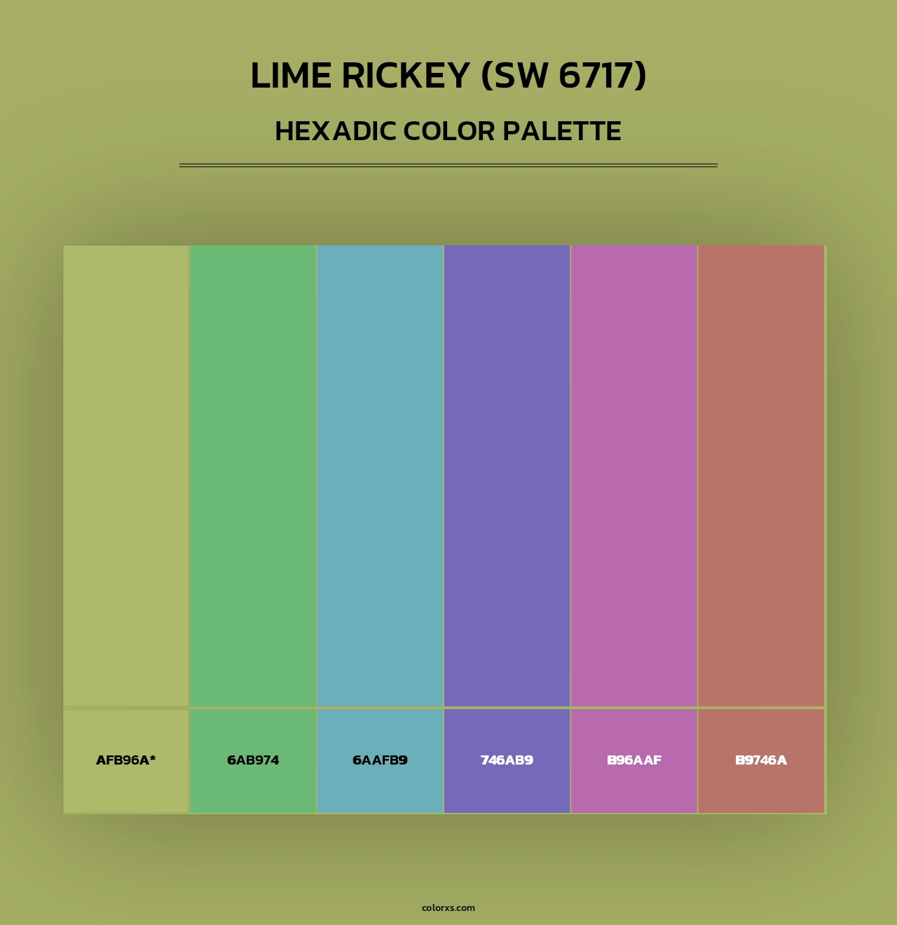 Lime Rickey (SW 6717) - Hexadic Color Palette