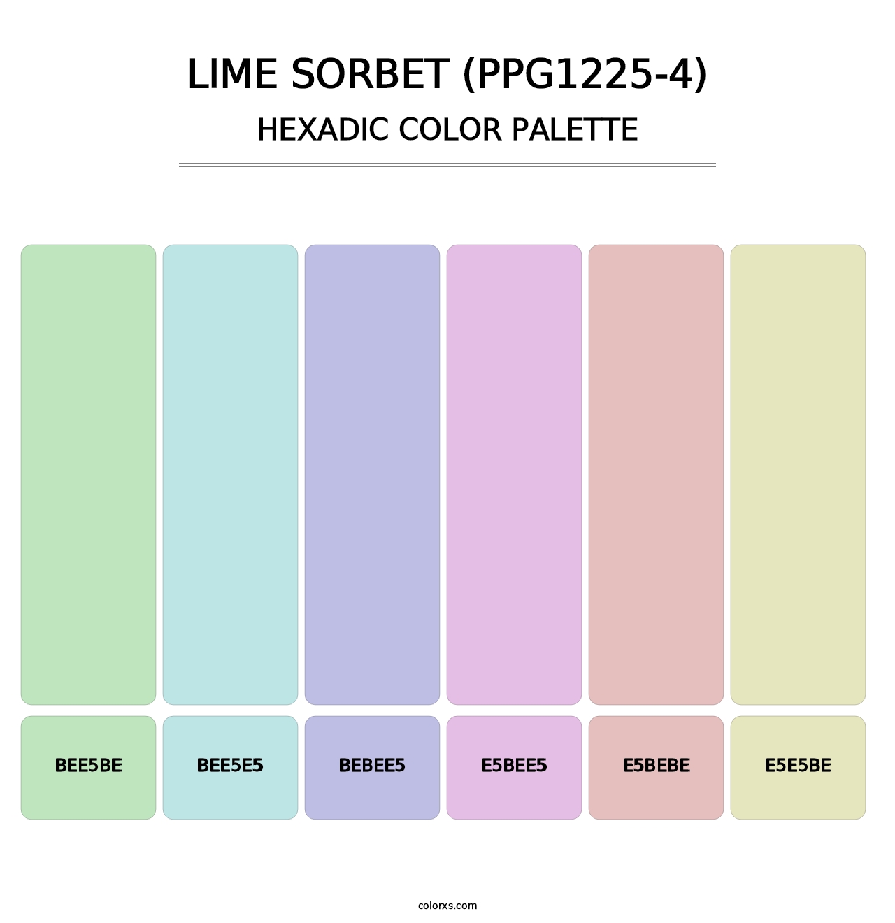 Lime Sorbet (PPG1225-4) - Hexadic Color Palette
