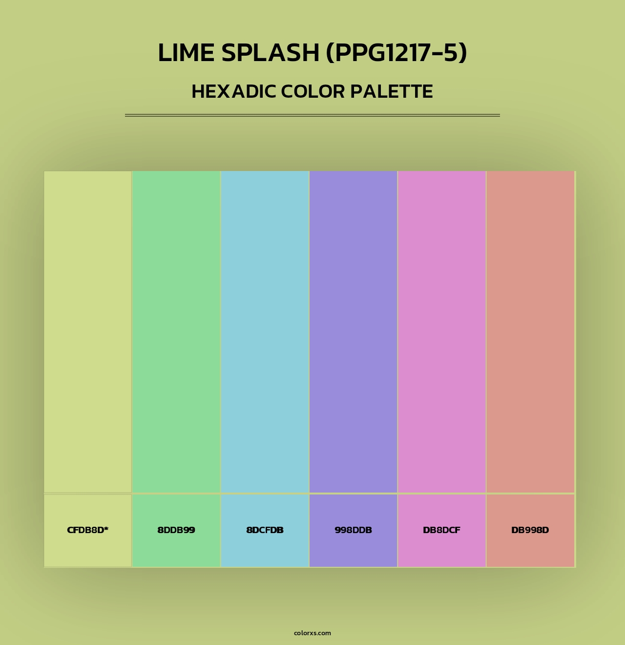 Lime Splash (PPG1217-5) - Hexadic Color Palette