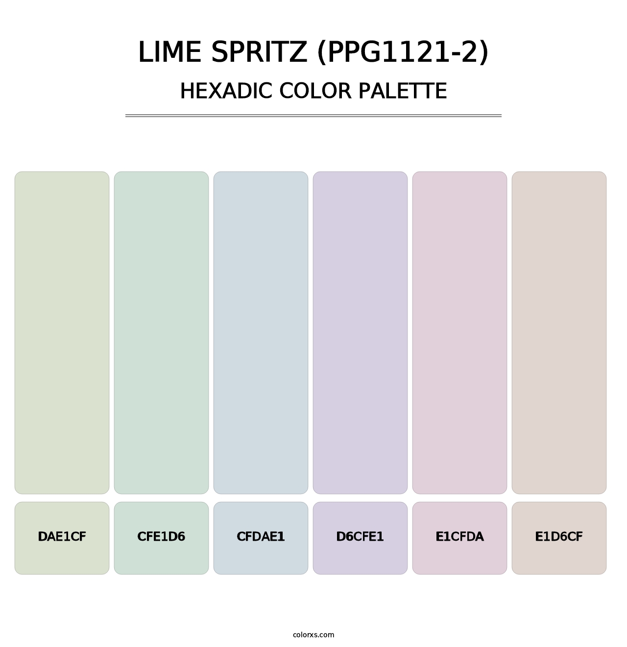 Lime Spritz (PPG1121-2) - Hexadic Color Palette