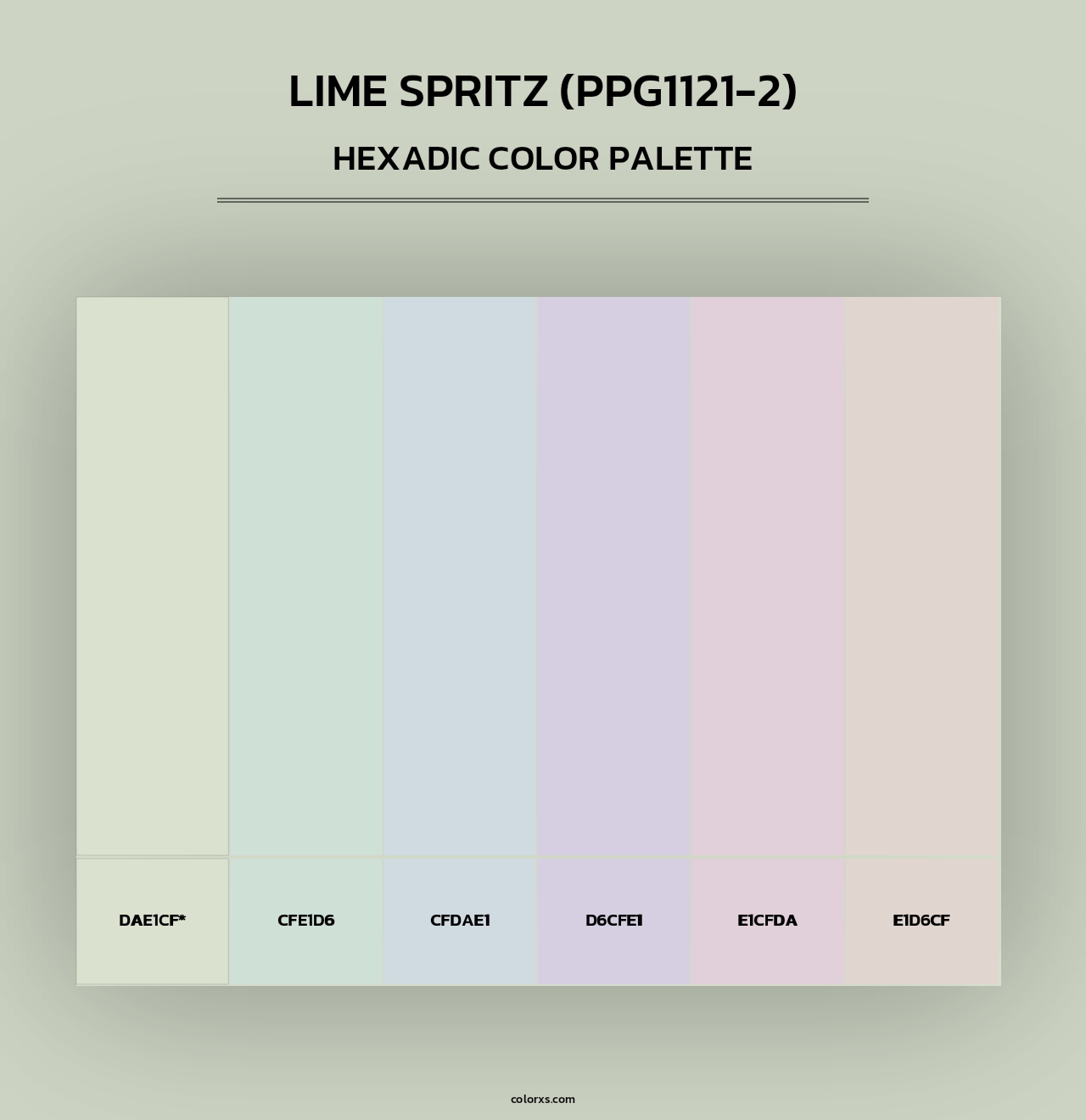 Lime Spritz (PPG1121-2) - Hexadic Color Palette