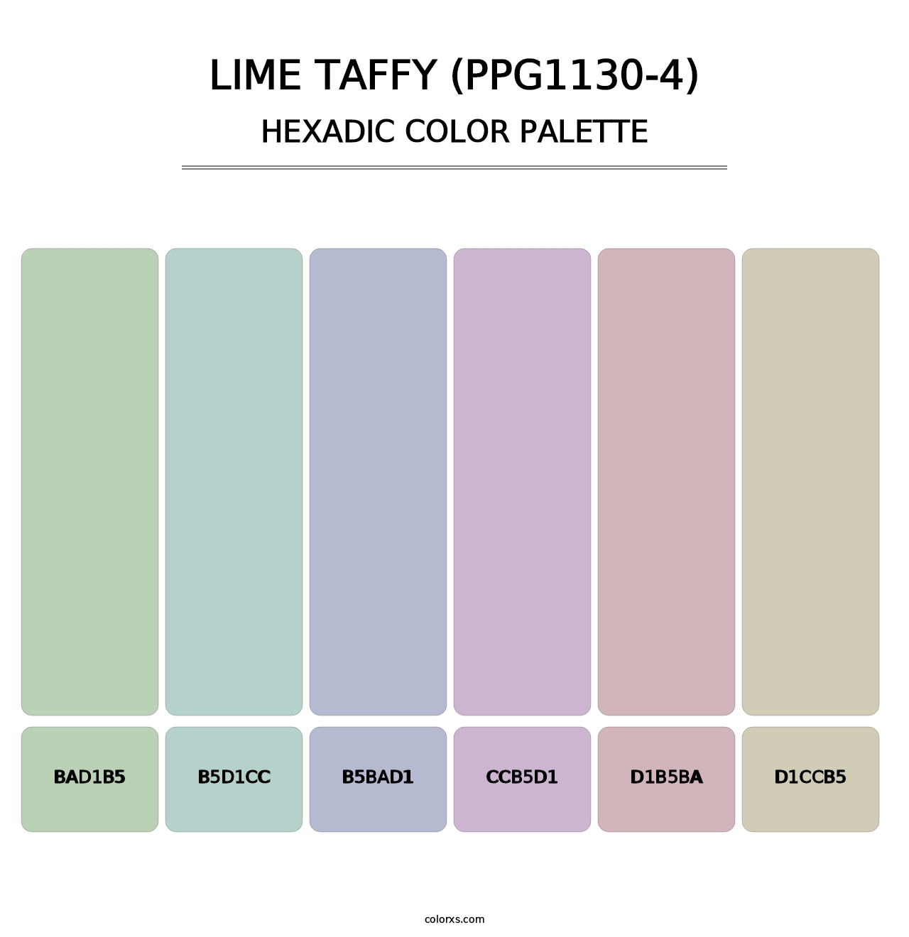 Lime Taffy (PPG1130-4) - Hexadic Color Palette