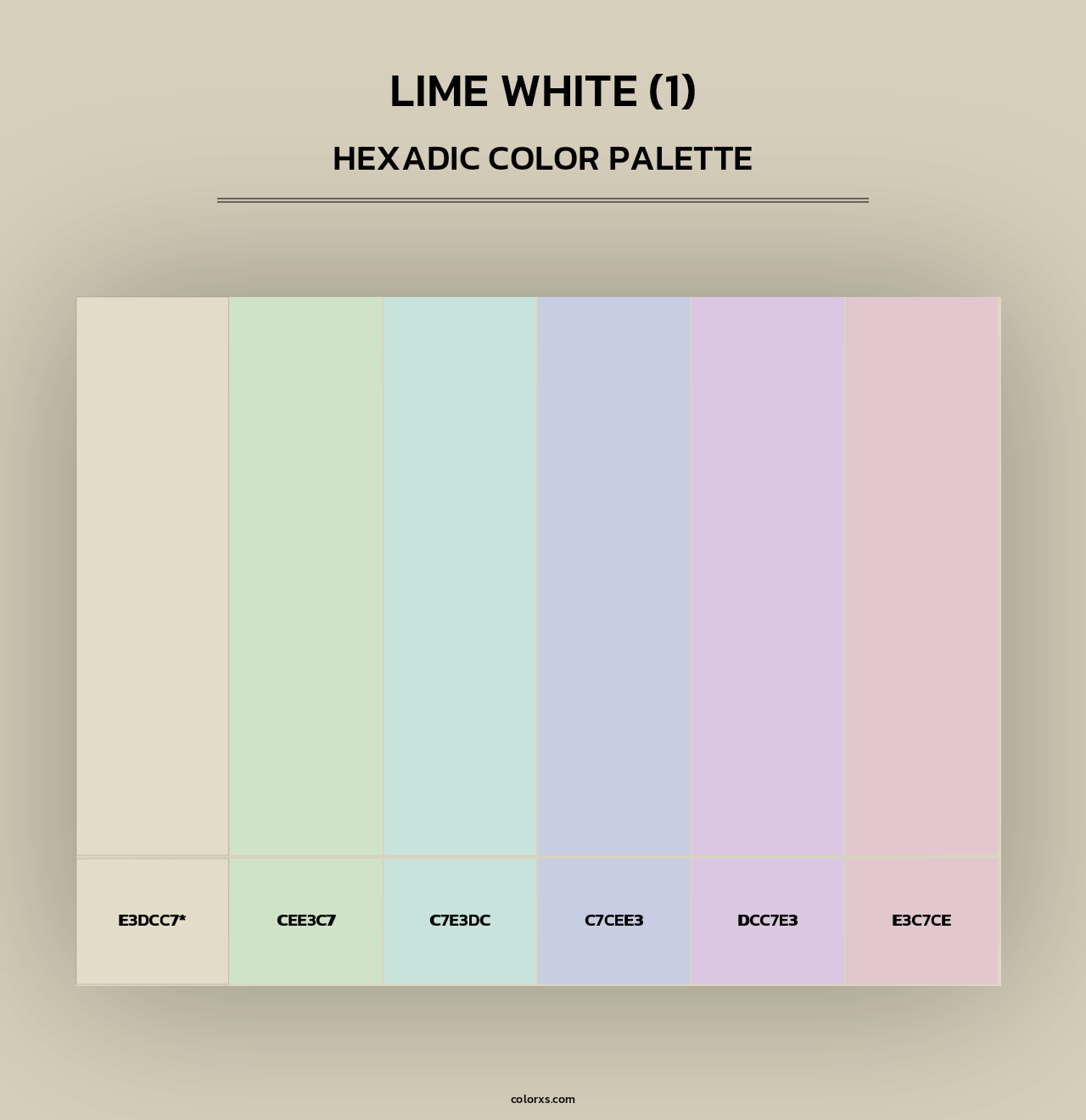 Lime White (1) - Hexadic Color Palette