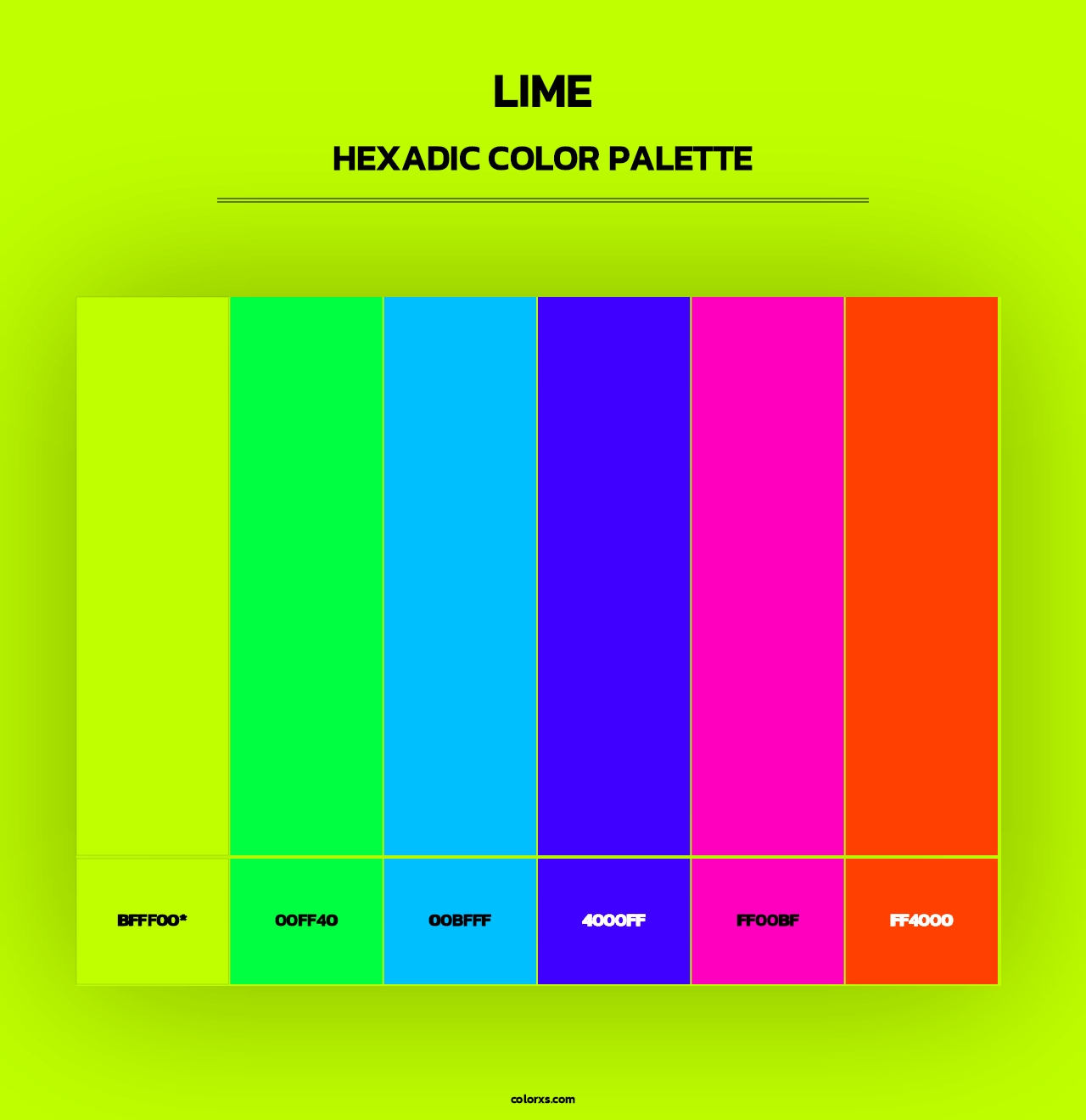 Lime - Hexadic Color Palette