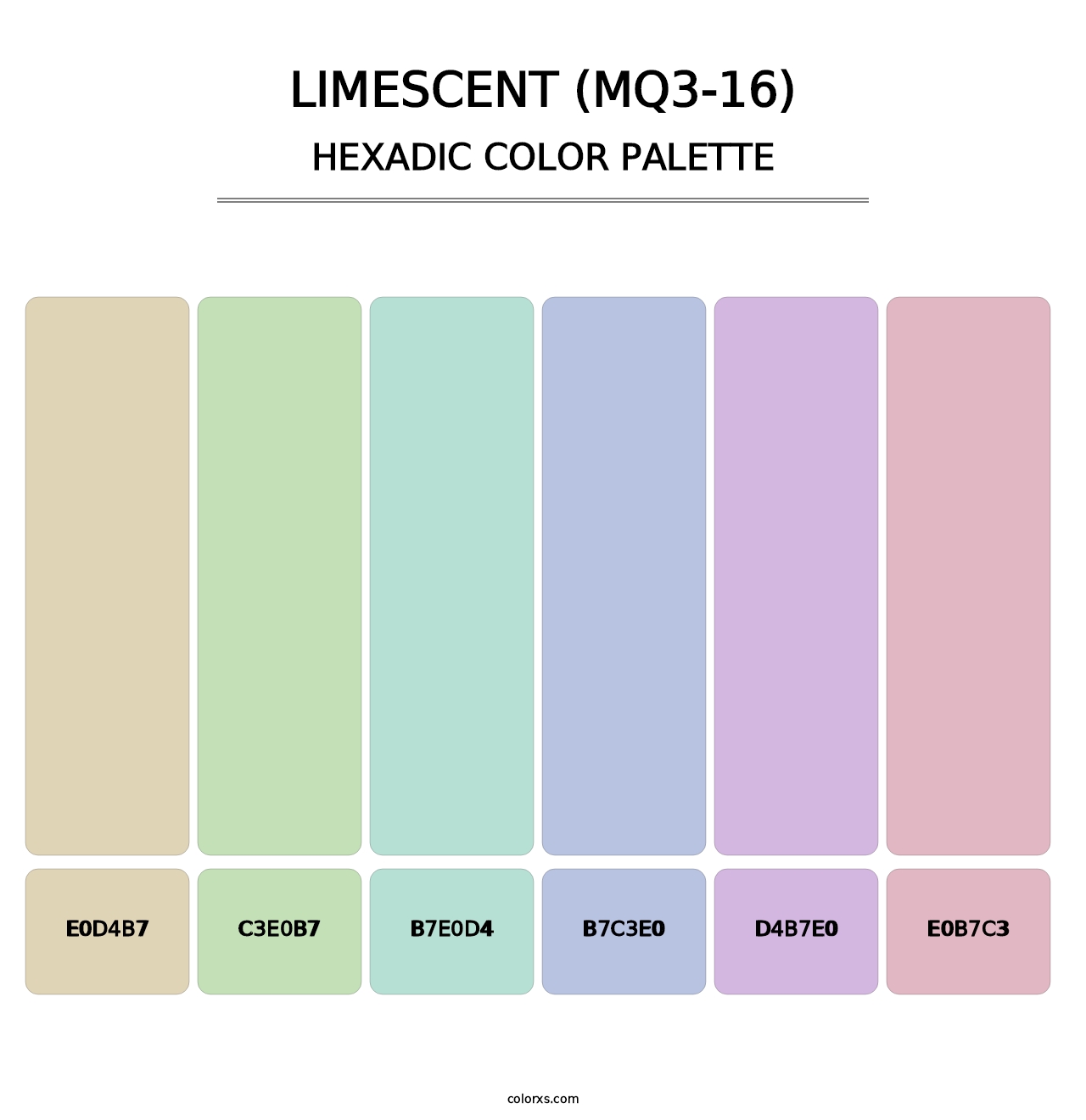 Limescent (MQ3-16) - Hexadic Color Palette