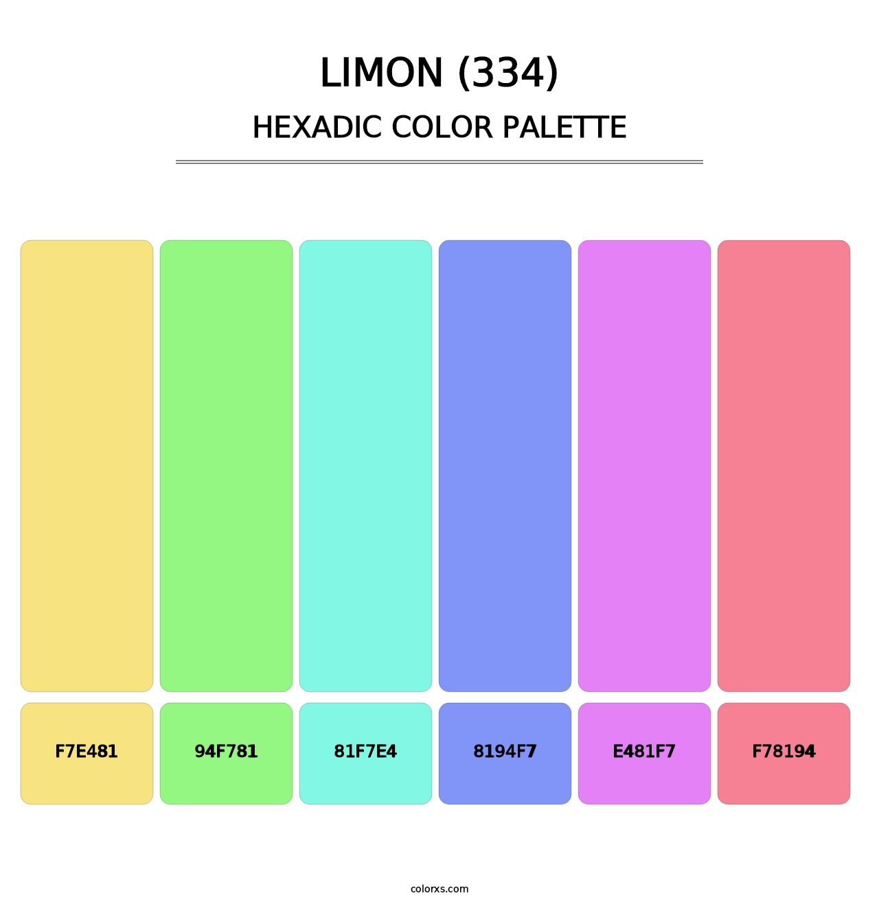 Limon (334) - Hexadic Color Palette