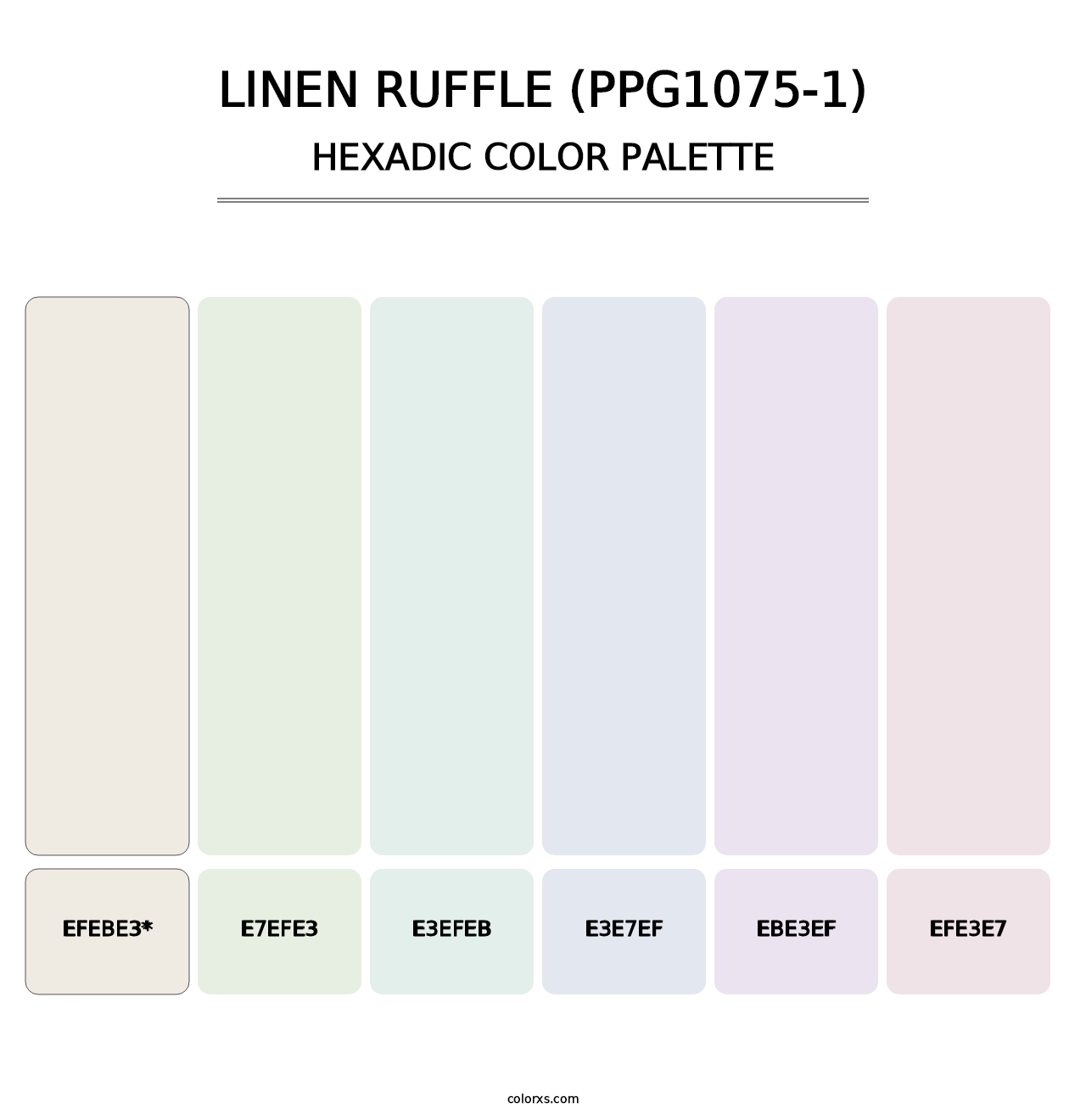 Linen Ruffle (PPG1075-1) - Hexadic Color Palette