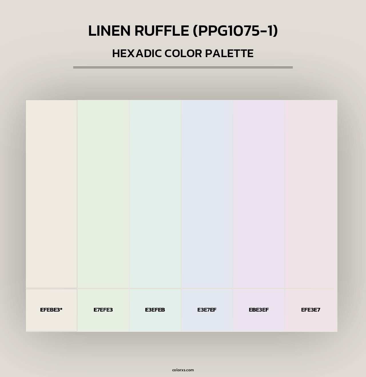Linen Ruffle (PPG1075-1) - Hexadic Color Palette