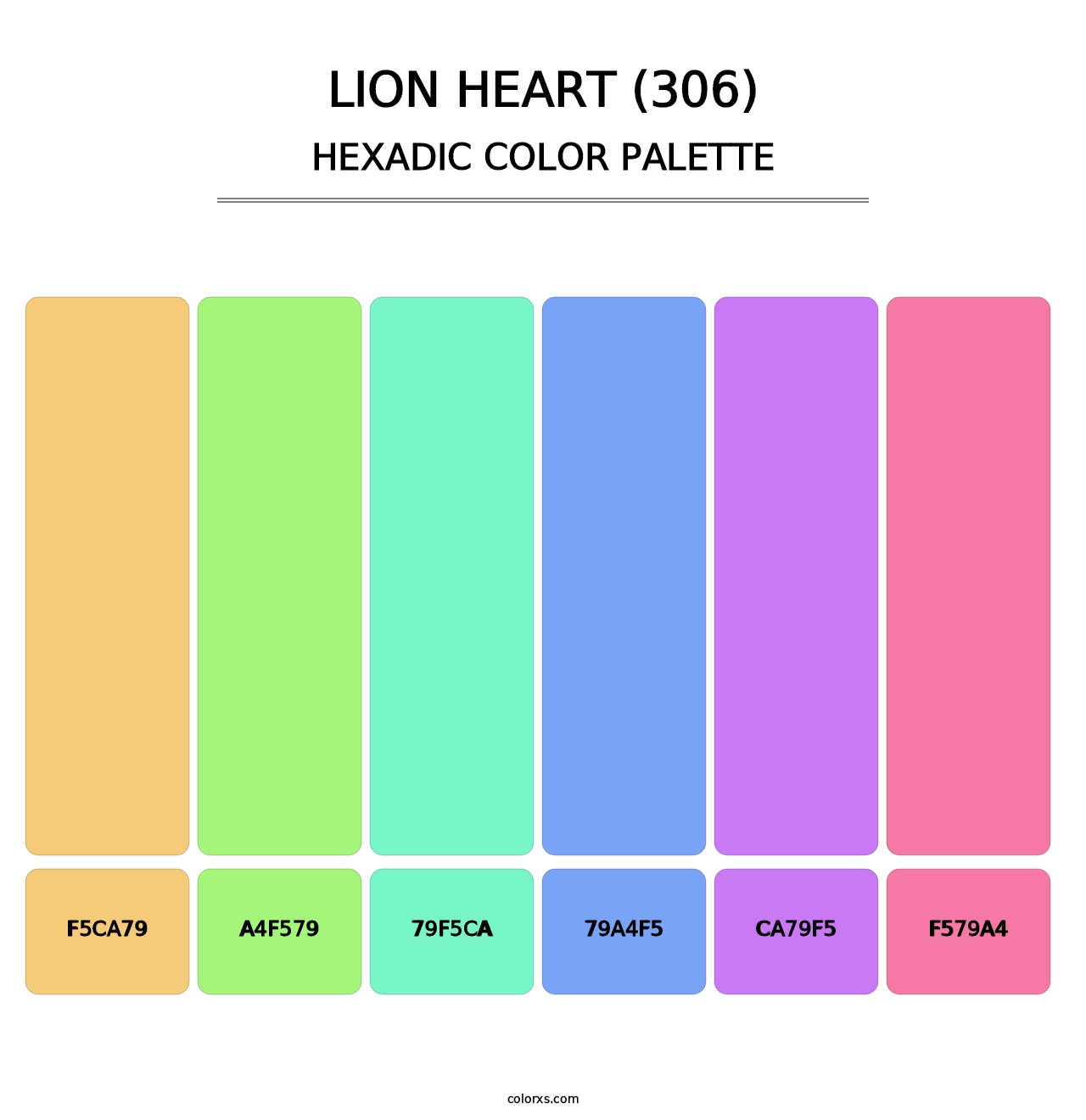 Lion Heart (306) - Hexadic Color Palette