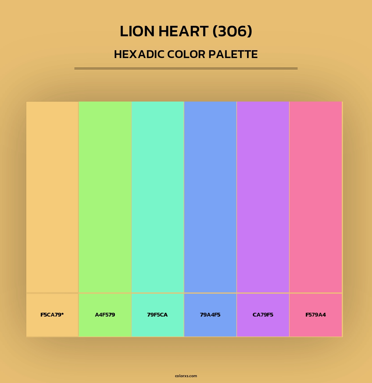 Lion Heart (306) - Hexadic Color Palette