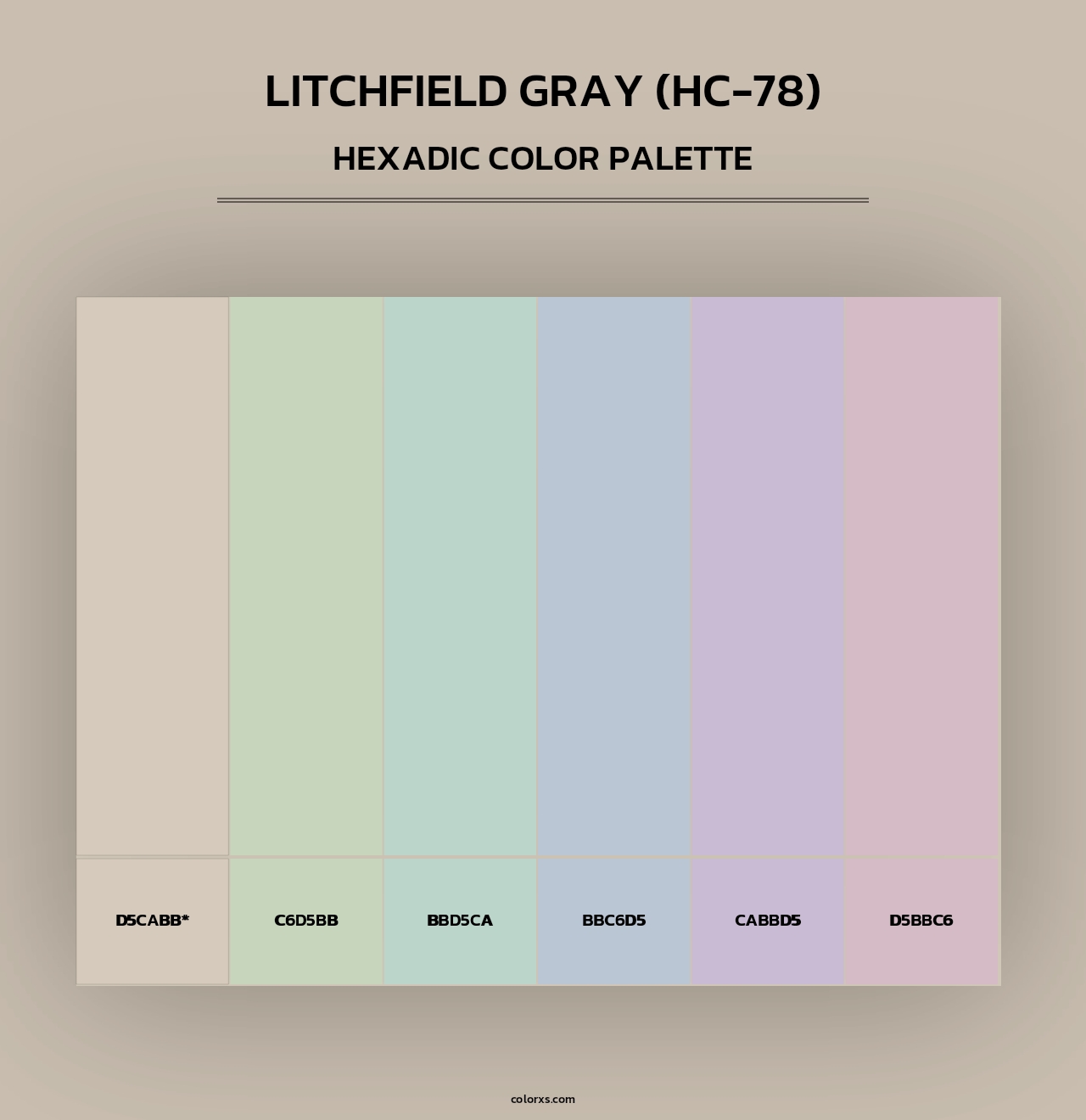 Litchfield Gray (HC-78) - Hexadic Color Palette