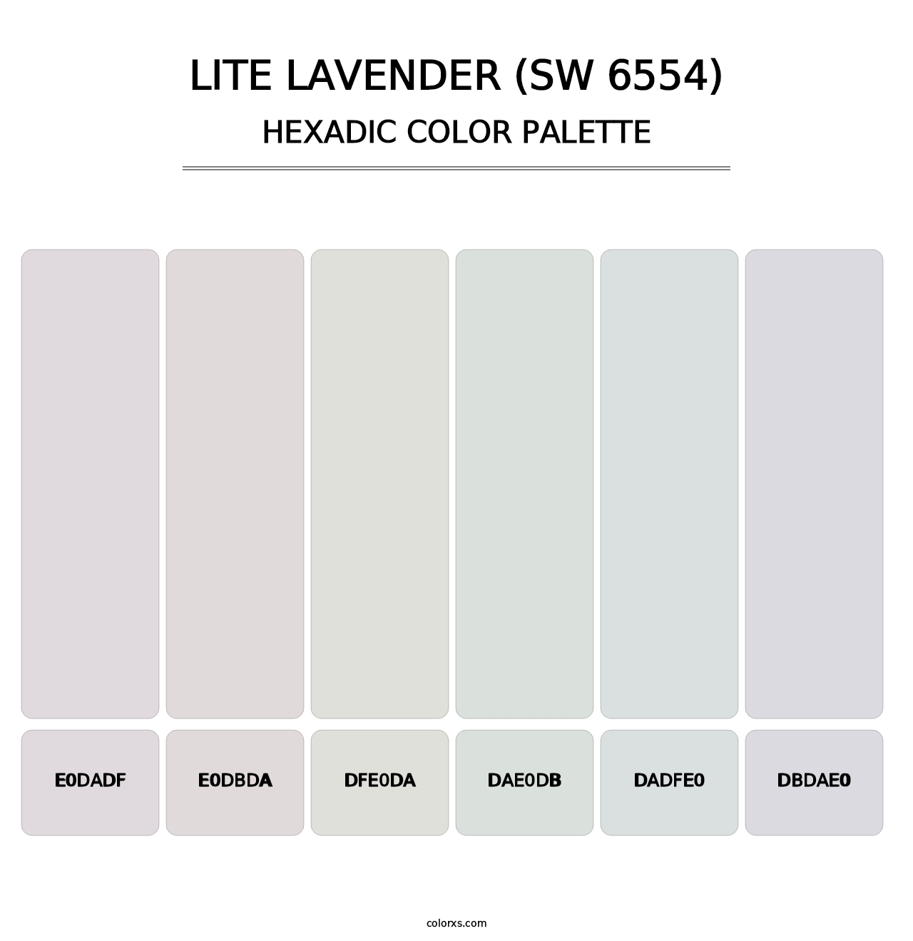 Lite Lavender (SW 6554) - Hexadic Color Palette