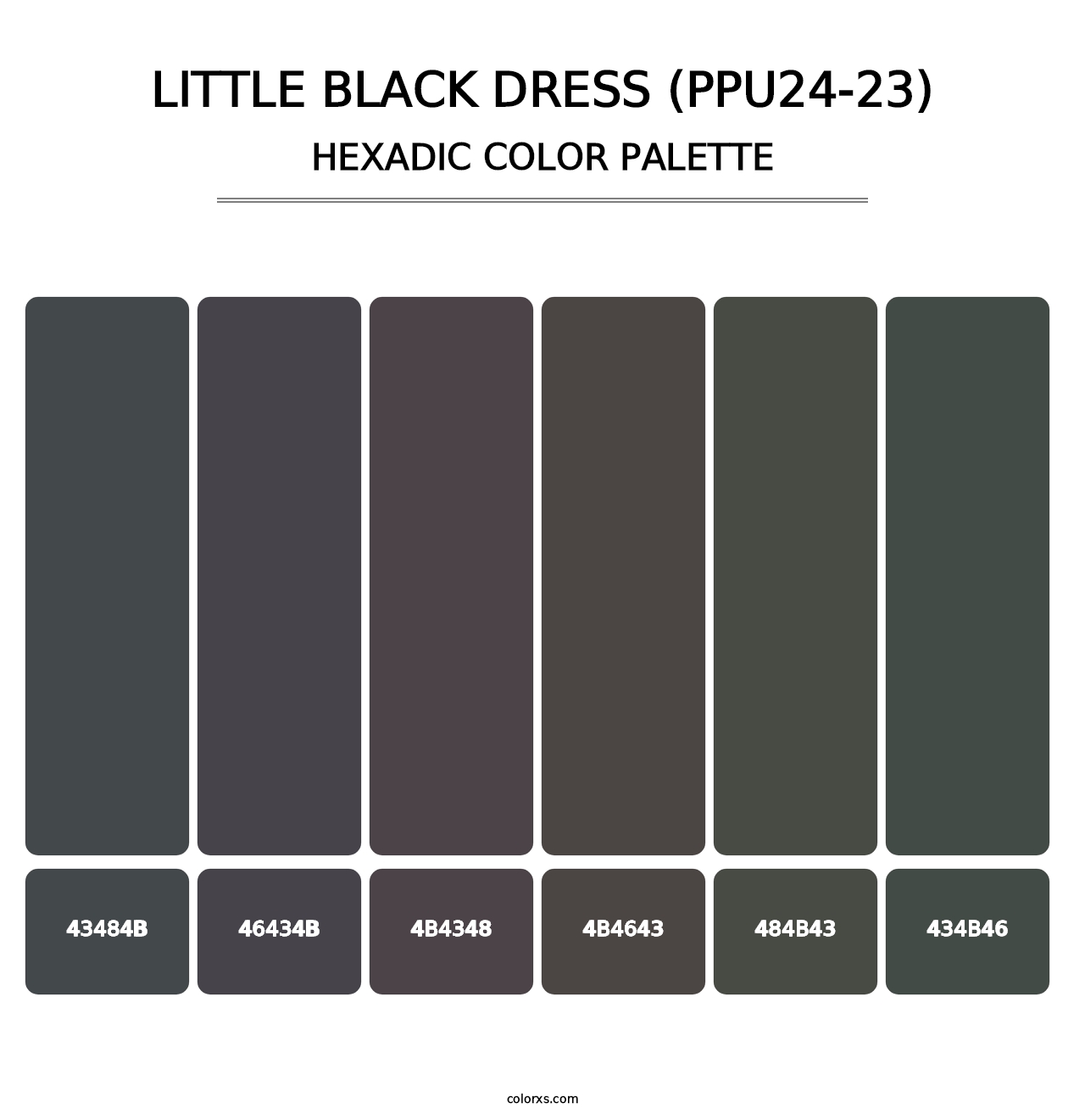 Little Black Dress (PPU24-23) - Hexadic Color Palette