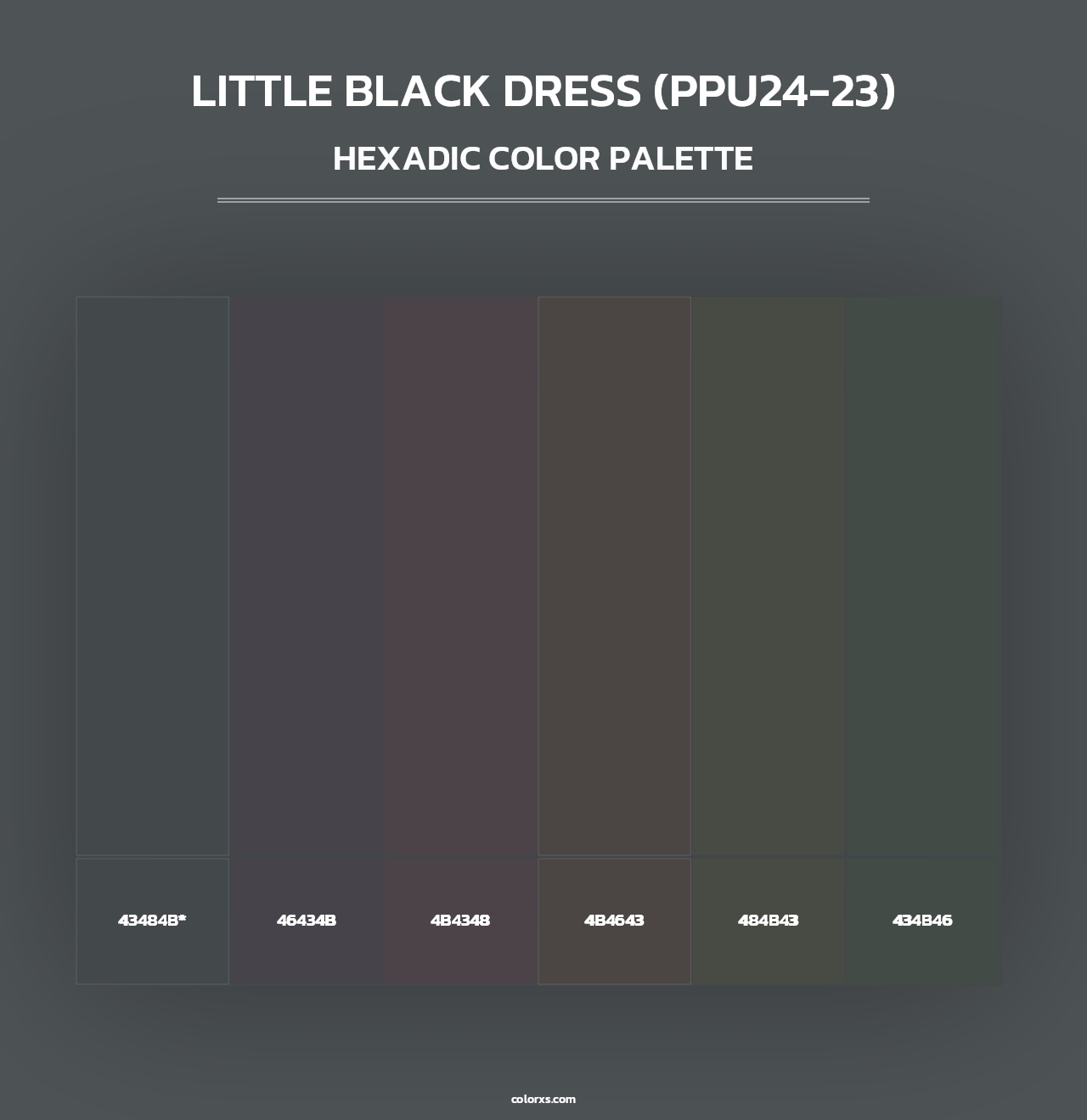 Little Black Dress (PPU24-23) - Hexadic Color Palette