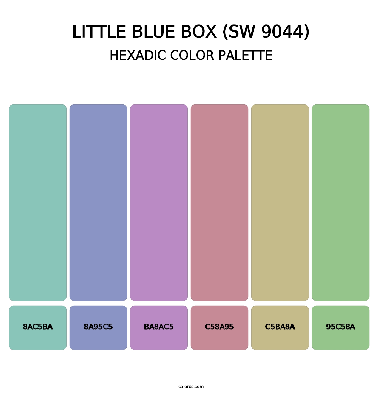 Little Blue Box (SW 9044) - Hexadic Color Palette
