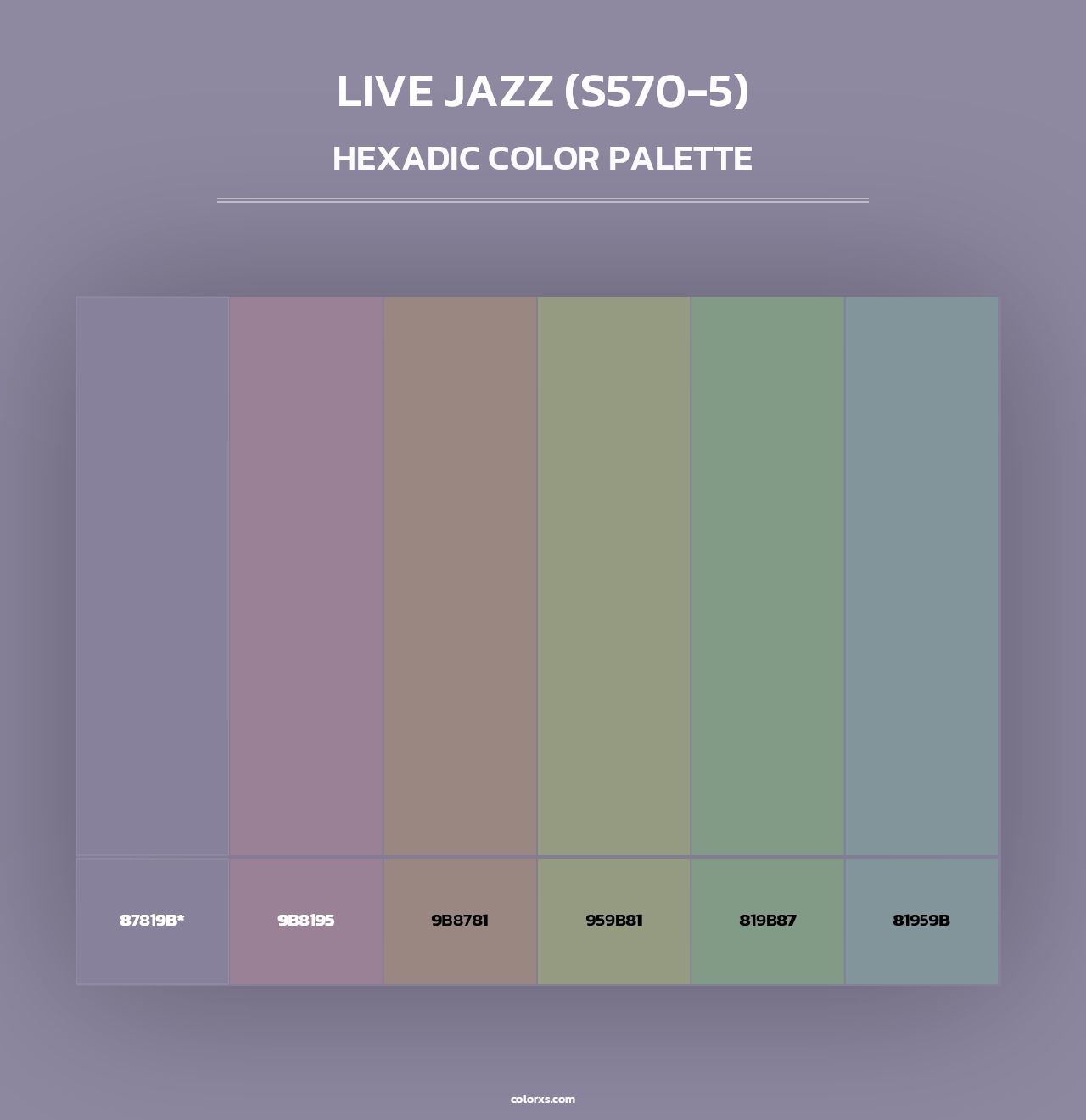 Live Jazz (S570-5) - Hexadic Color Palette