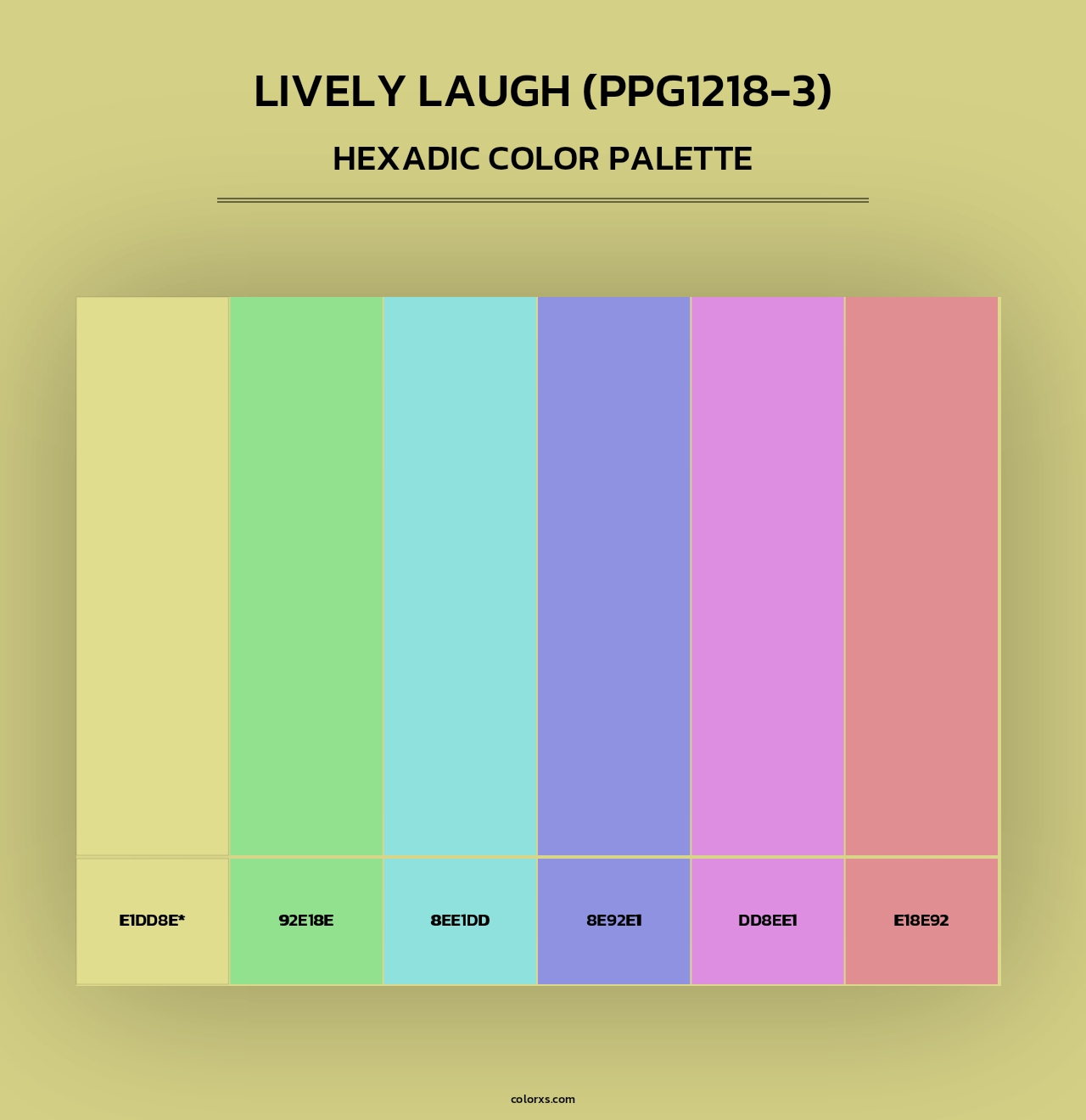 Lively Laugh (PPG1218-3) - Hexadic Color Palette