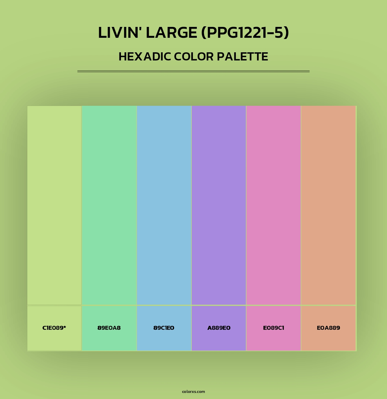 Livin' Large (PPG1221-5) - Hexadic Color Palette