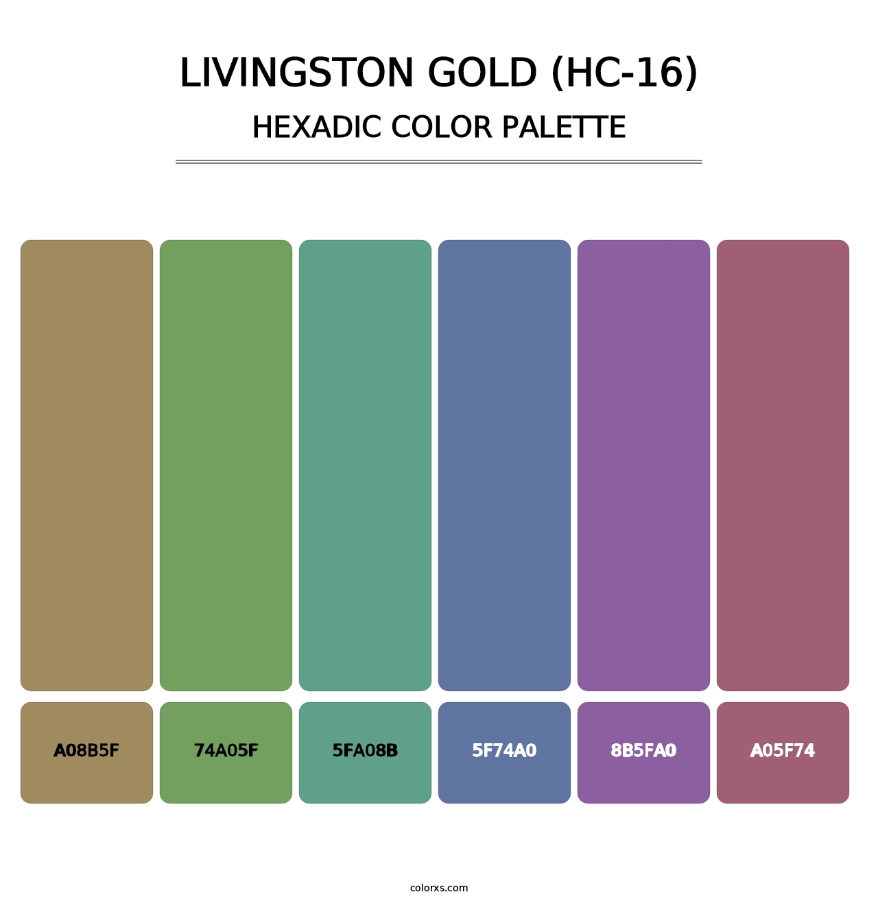 Livingston Gold (HC-16) - Hexadic Color Palette