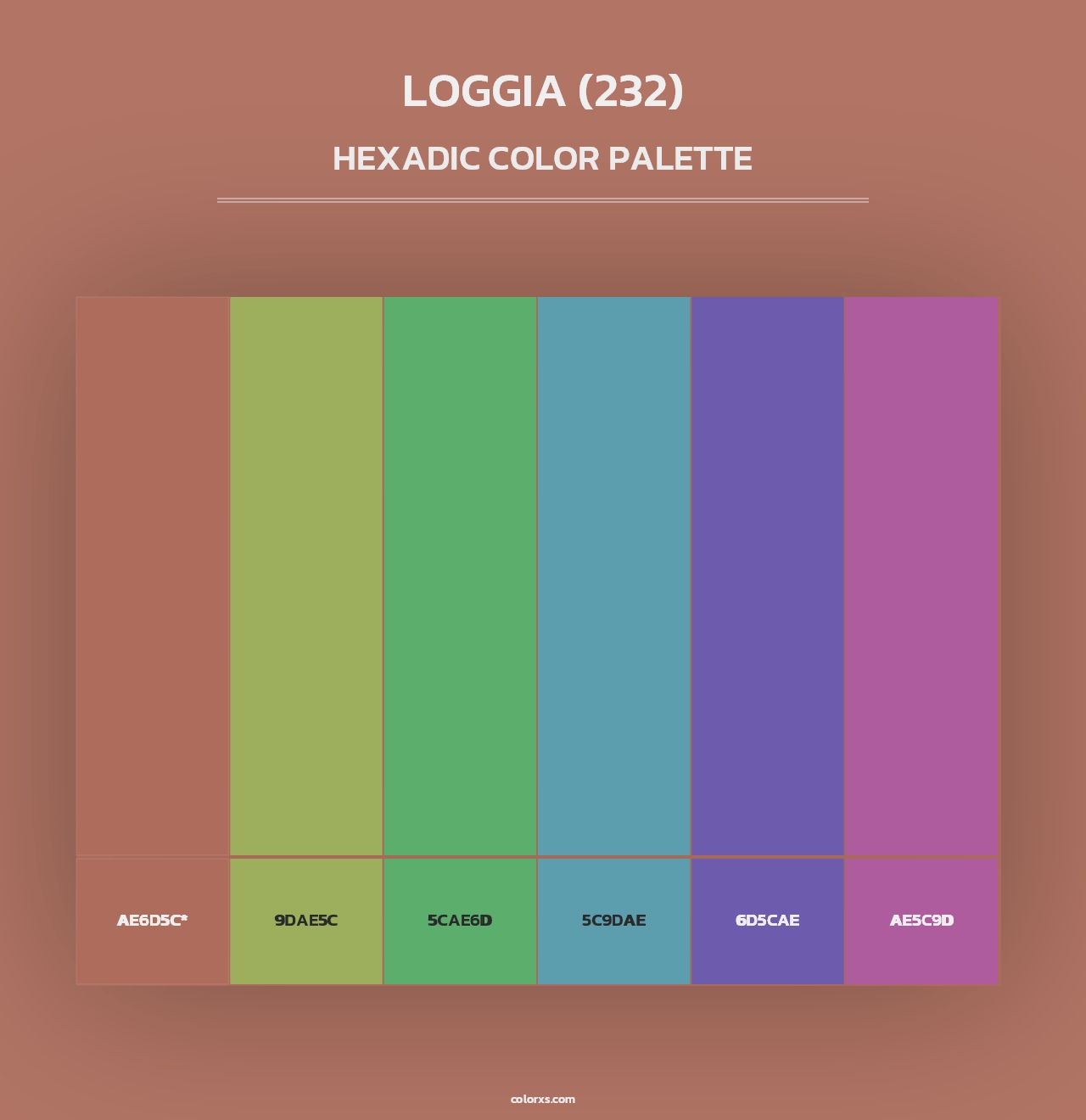 Loggia (232) - Hexadic Color Palette