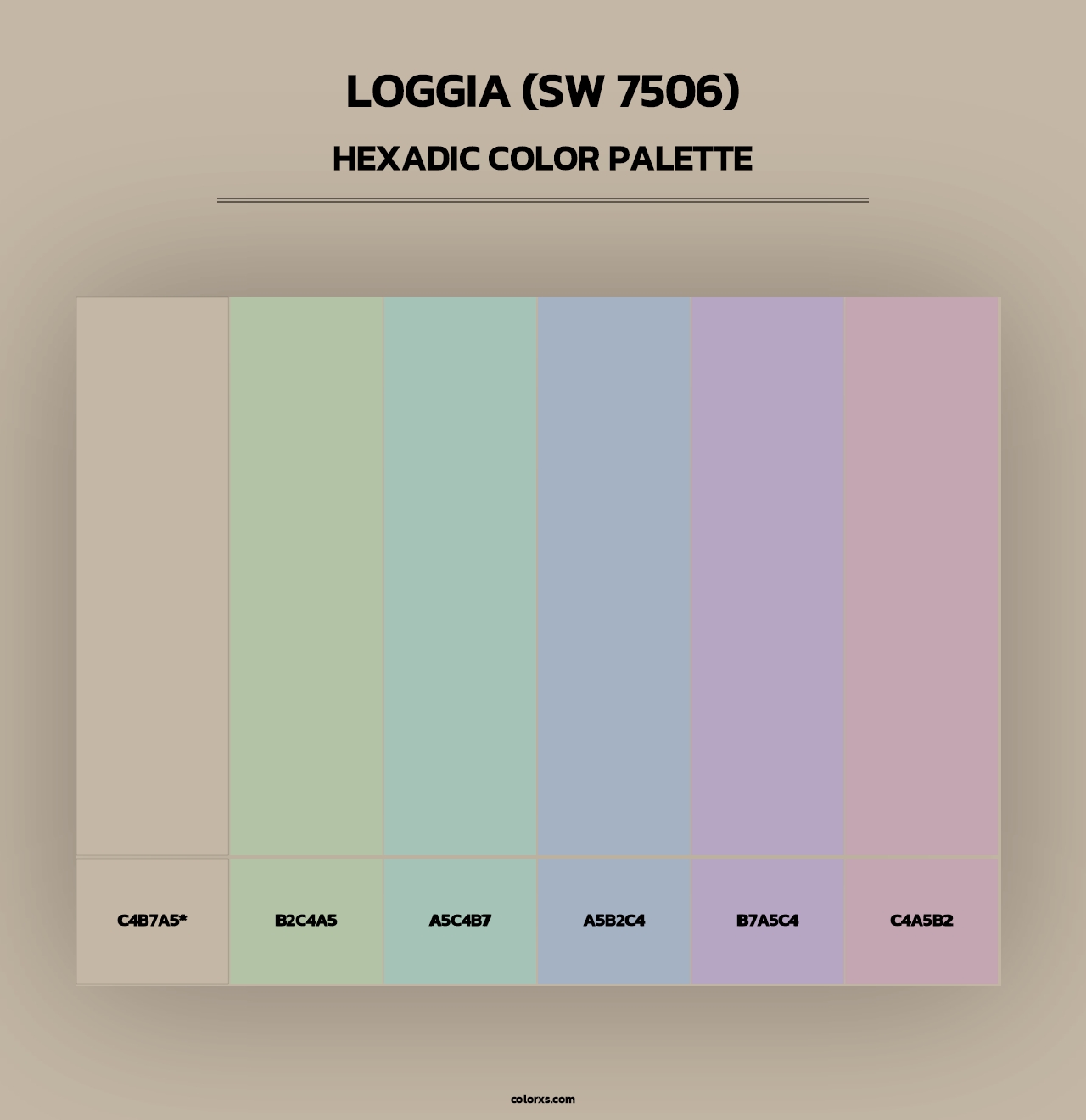 Loggia (SW 7506) - Hexadic Color Palette