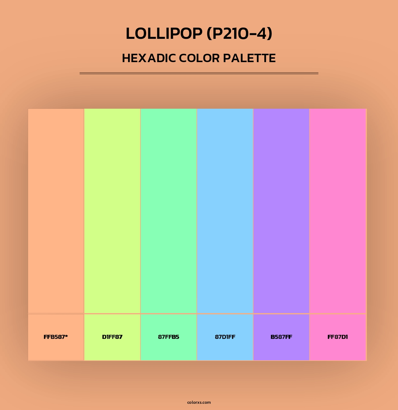 Lollipop (P210-4) - Hexadic Color Palette