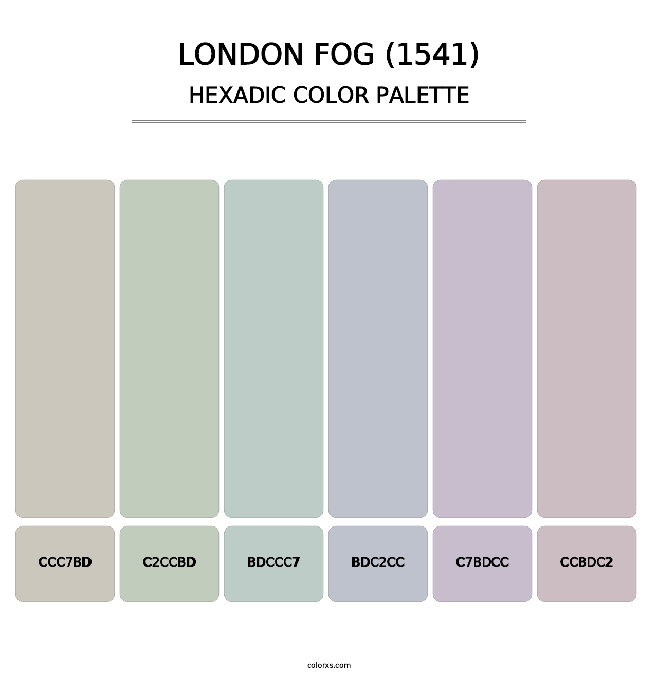 London Fog (1541) - Hexadic Color Palette