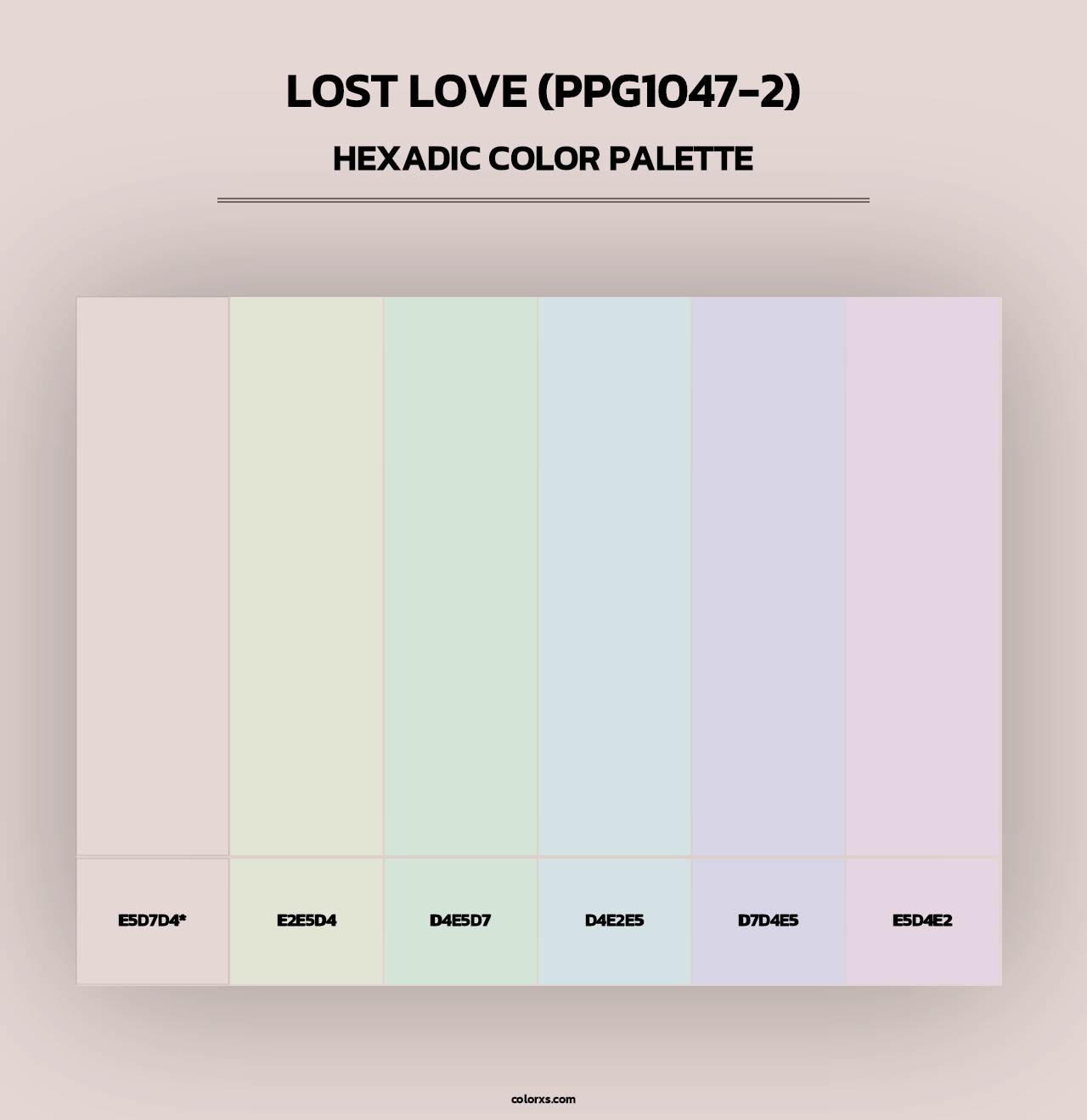 Lost Love (PPG1047-2) - Hexadic Color Palette