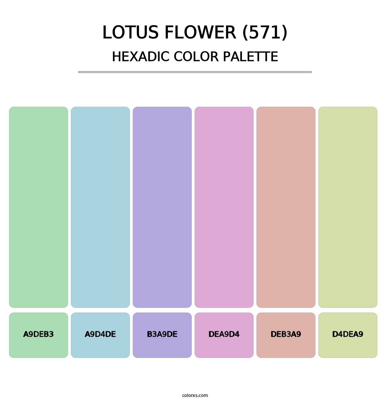 Lotus Flower (571) - Hexadic Color Palette