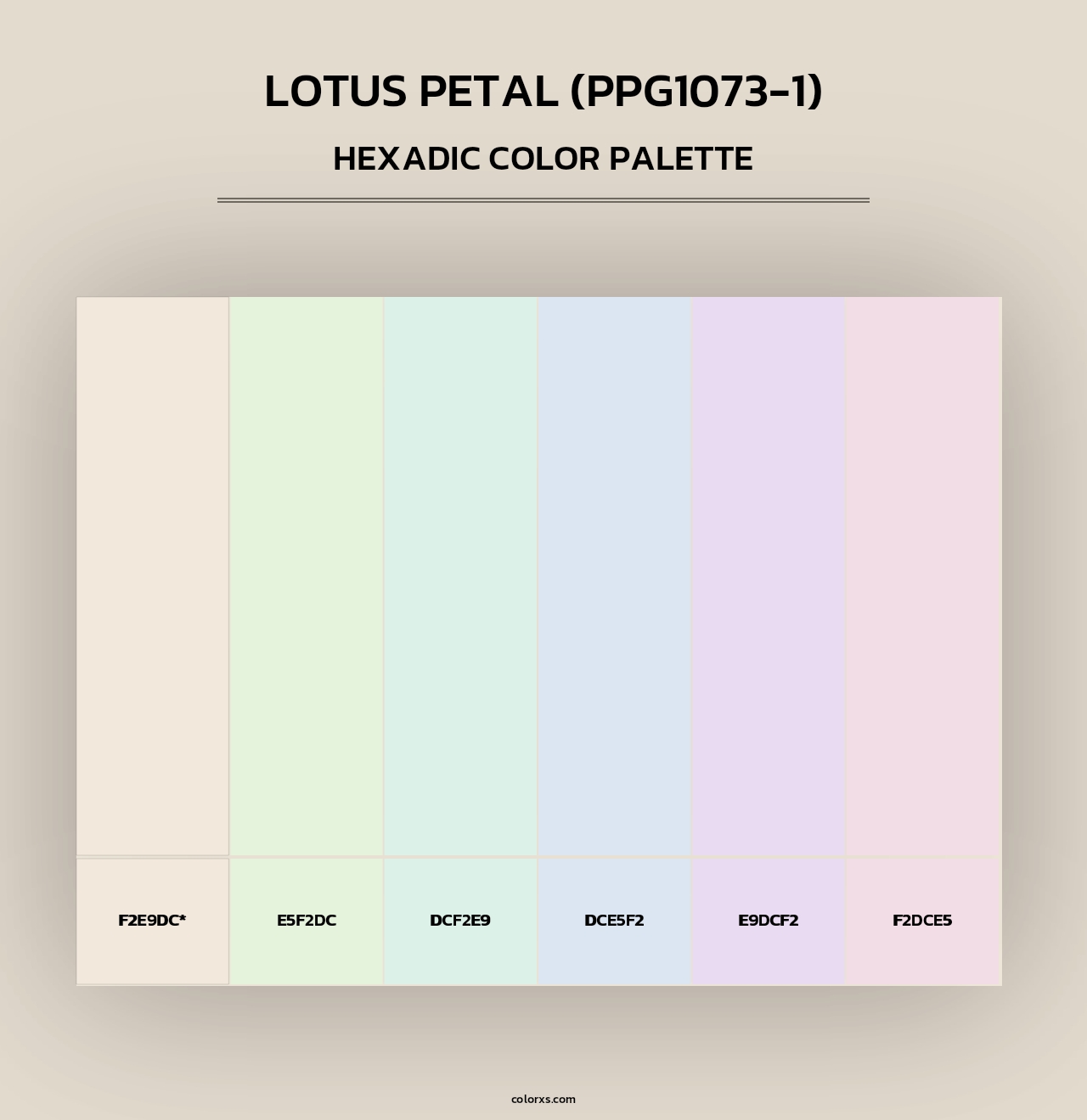 Lotus Petal (PPG1073-1) - Hexadic Color Palette