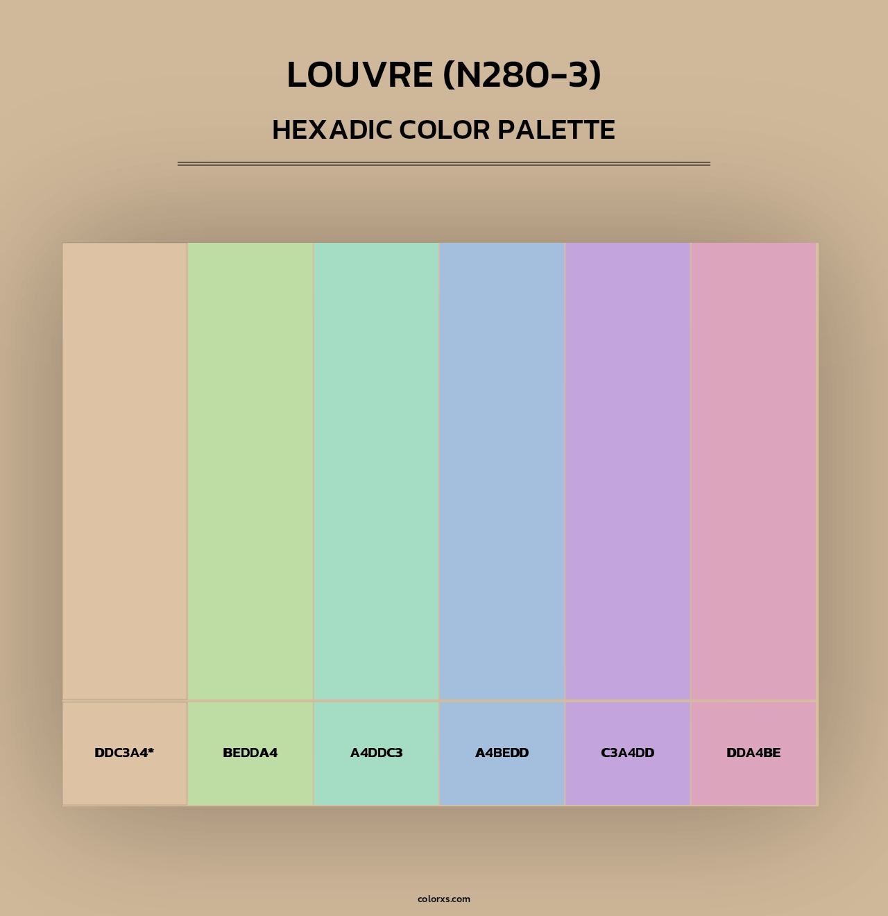 Louvre (N280-3) - Hexadic Color Palette