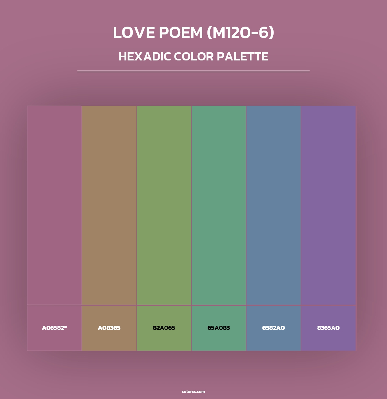 Love Poem (M120-6) - Hexadic Color Palette