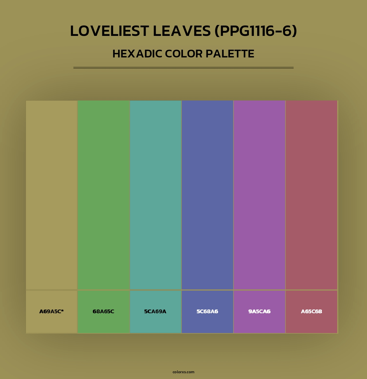 Loveliest Leaves (PPG1116-6) - Hexadic Color Palette