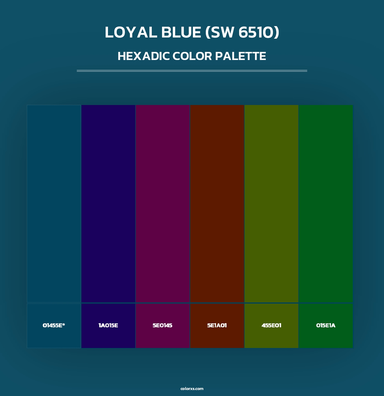 Loyal Blue (SW 6510) - Hexadic Color Palette
