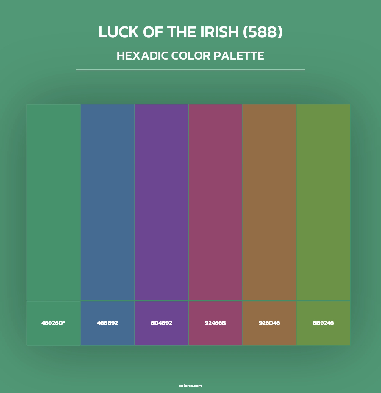 Luck of the Irish (588) - Hexadic Color Palette