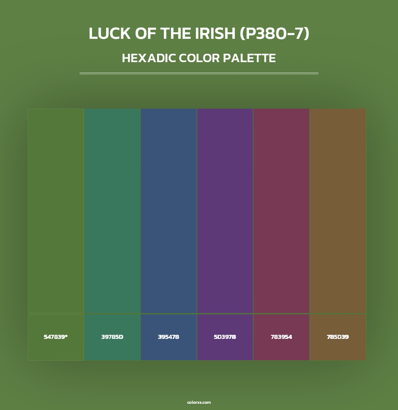 Luck Of The Irish (P380-7) - Hexadic Color Palette